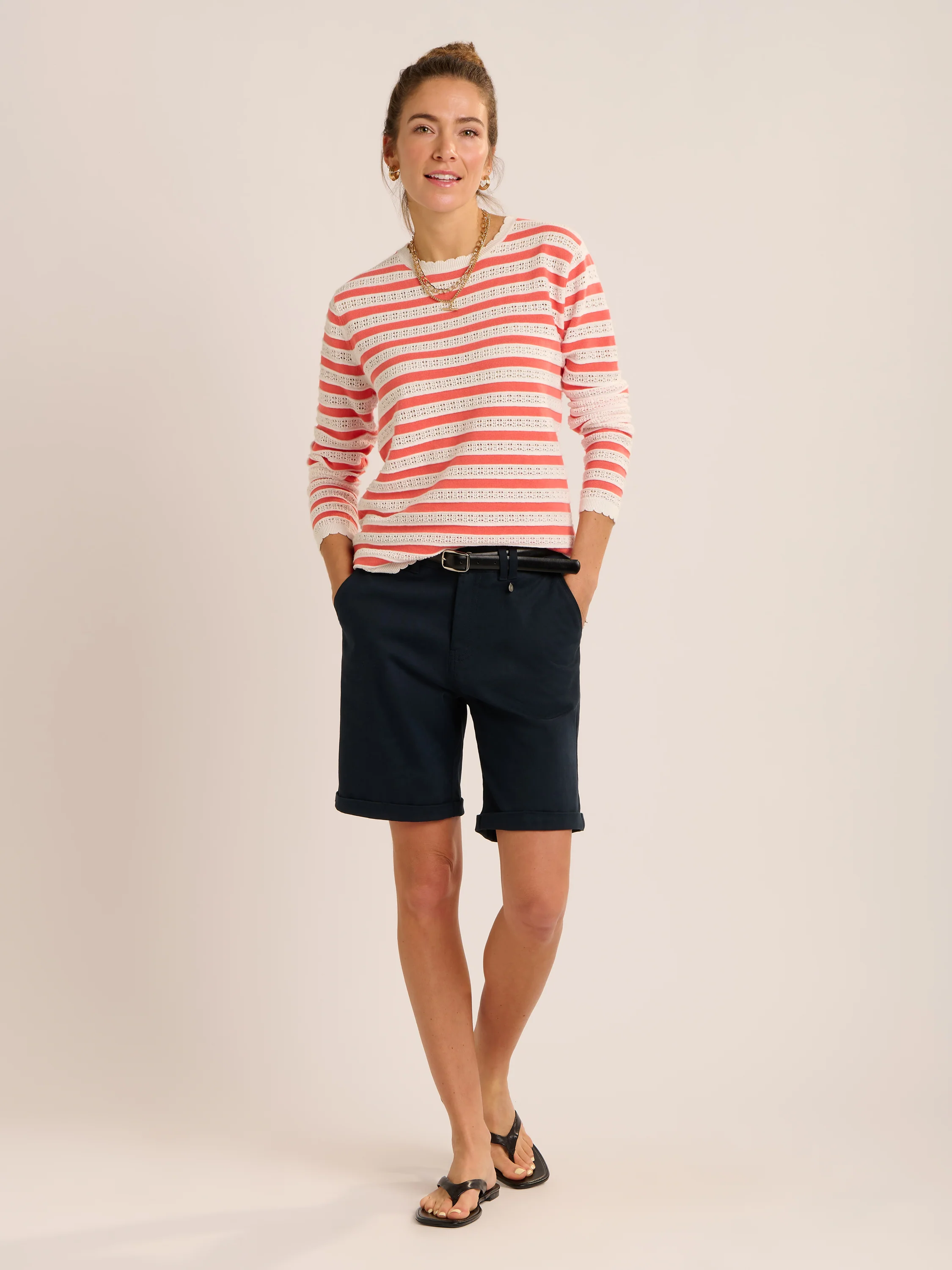 Deena Navy Chino Short - Image 5