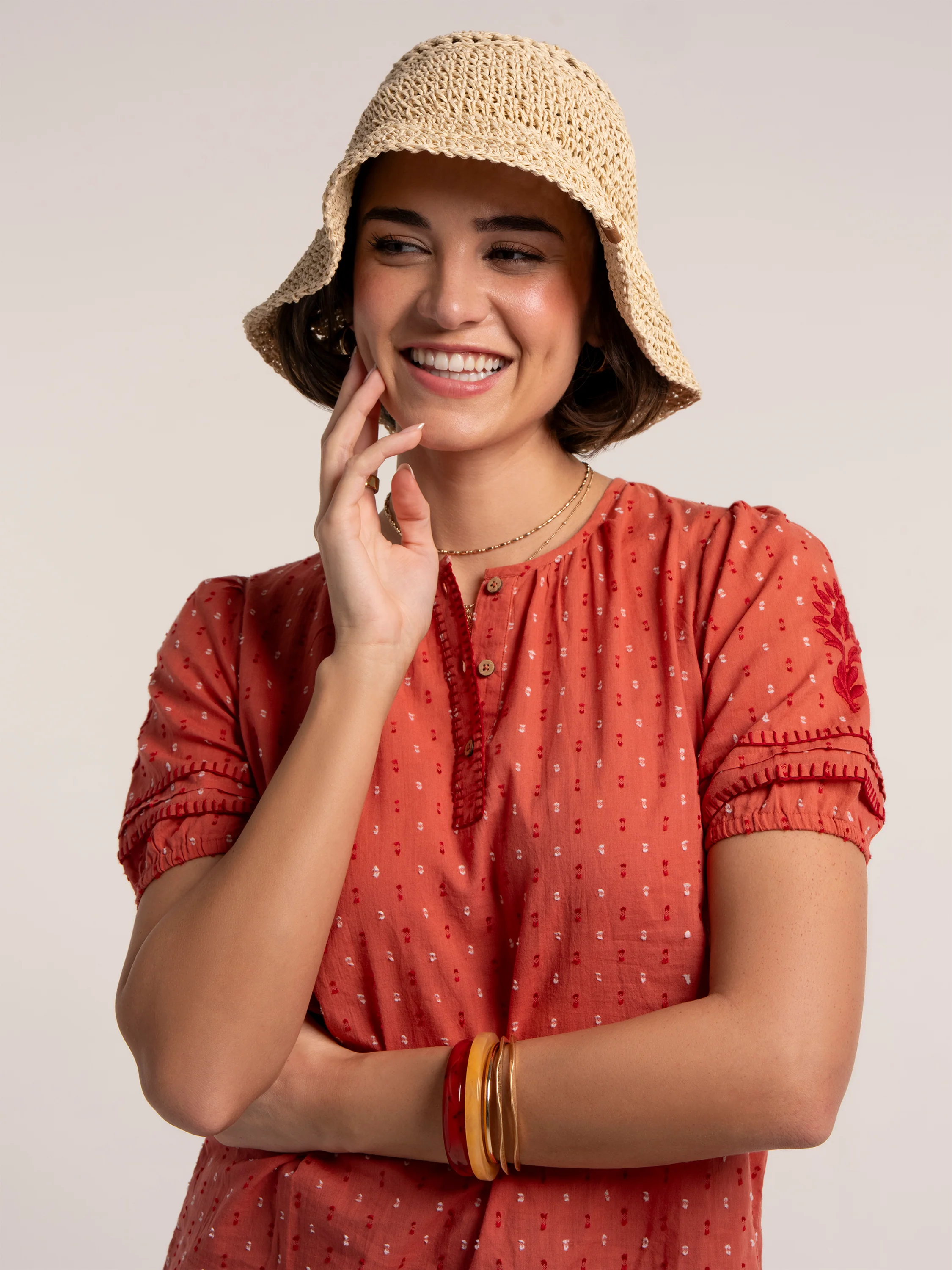 Delph Paper Straw Bucket Hat - Image 6