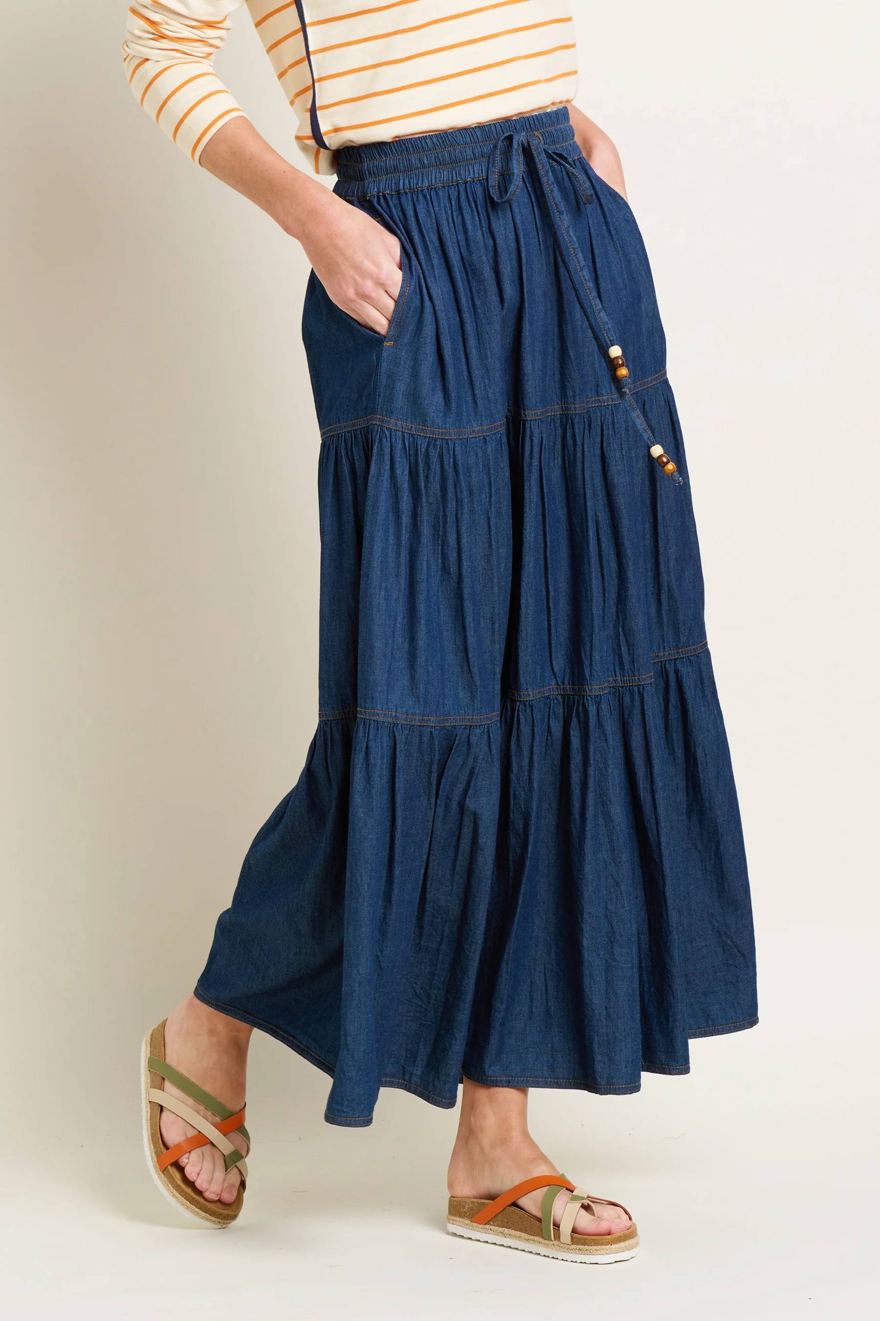 Denim Maxi Skirt - Image 2