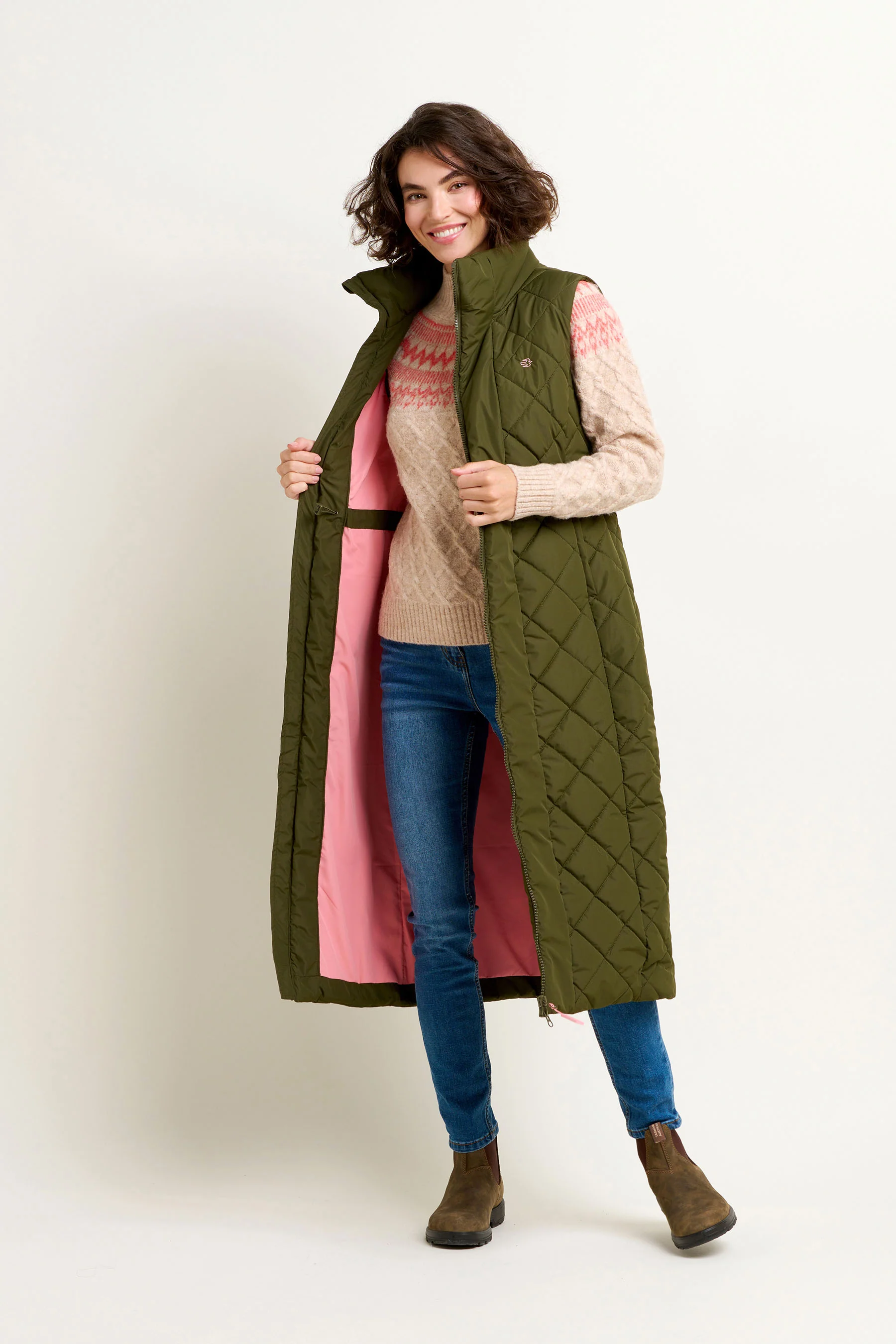 Diamond Longline Gilet - Image 2