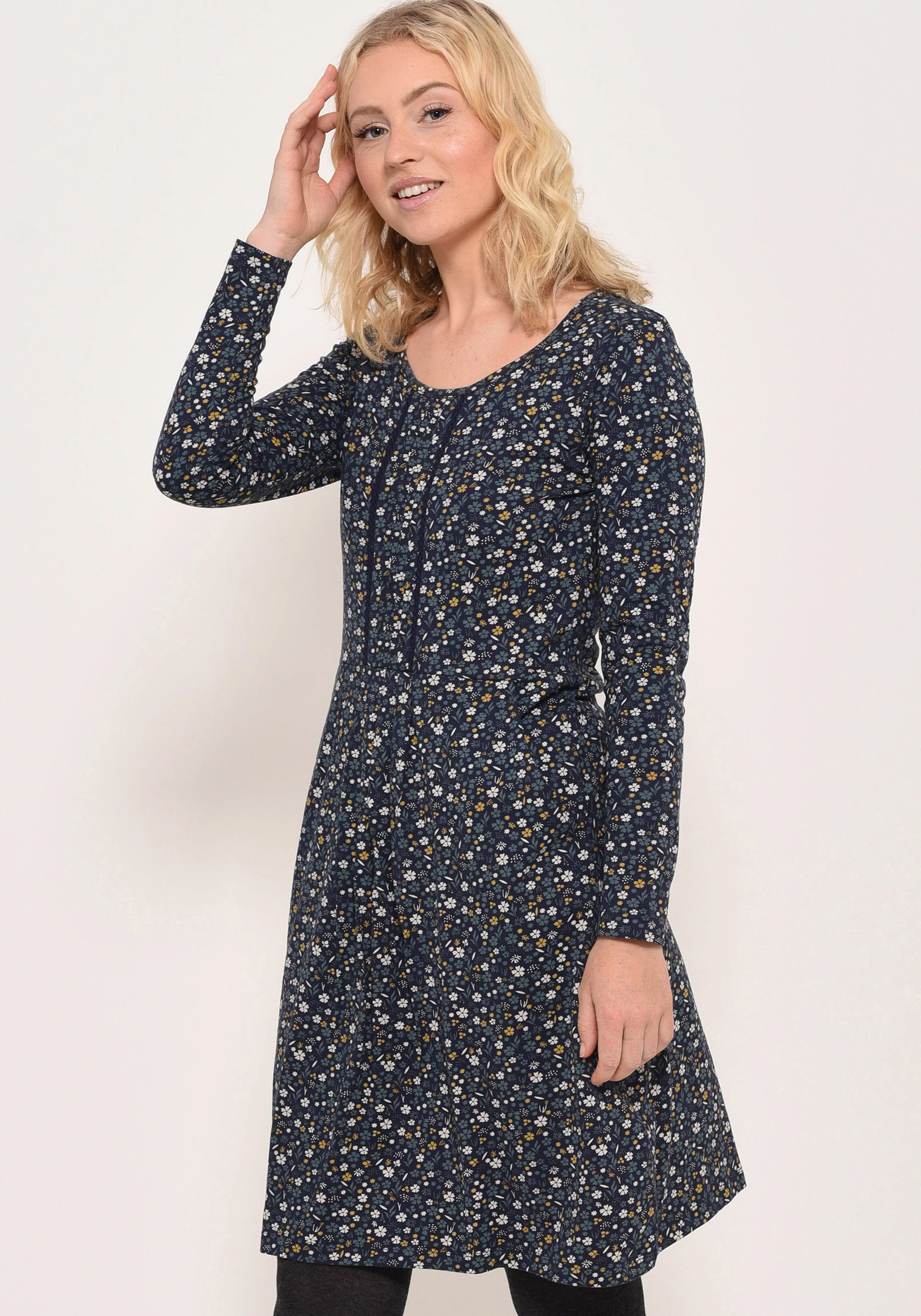 Ditsy Pleated Dress - Image 3