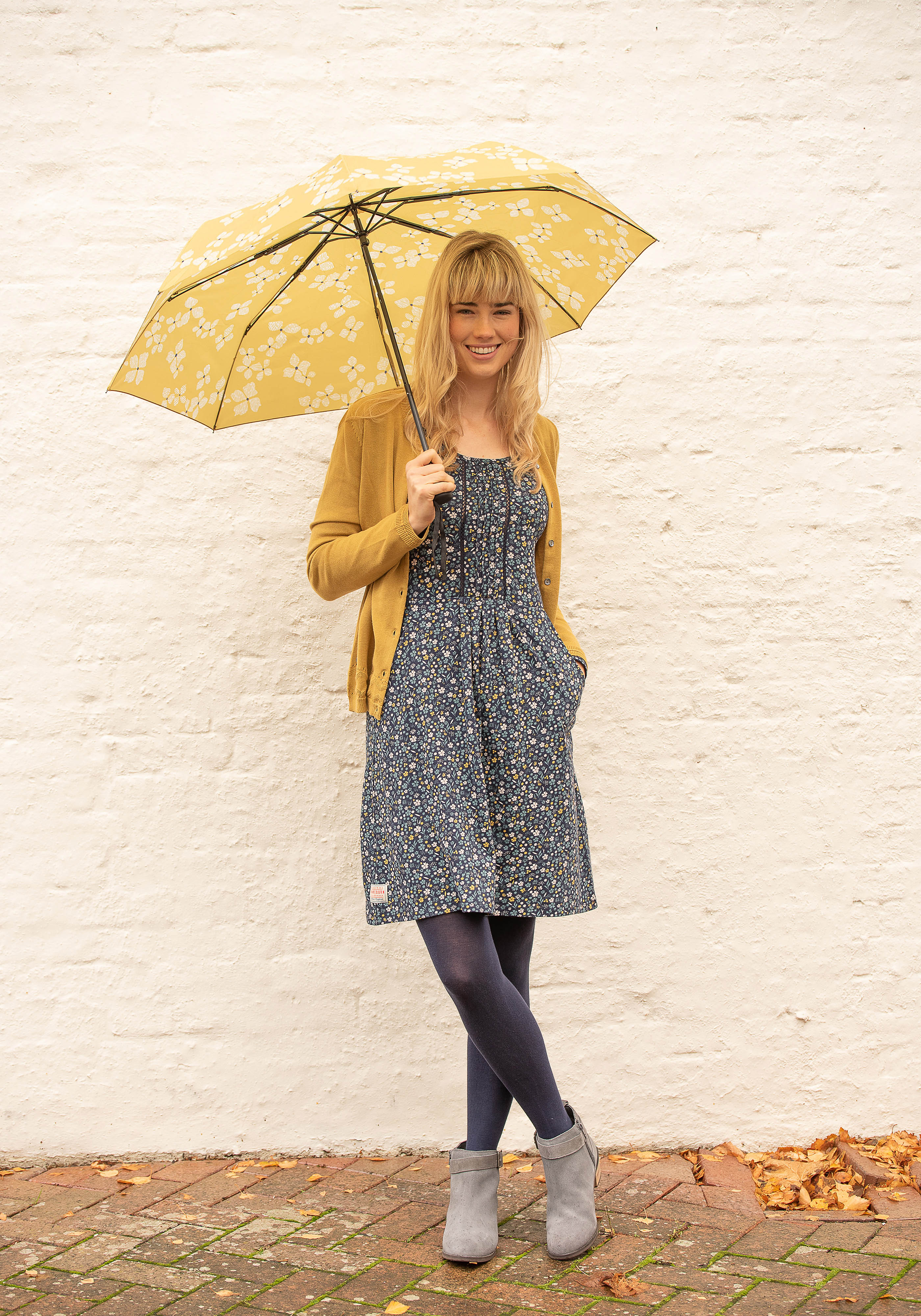 Ditsy Pleated Dress - Image 5