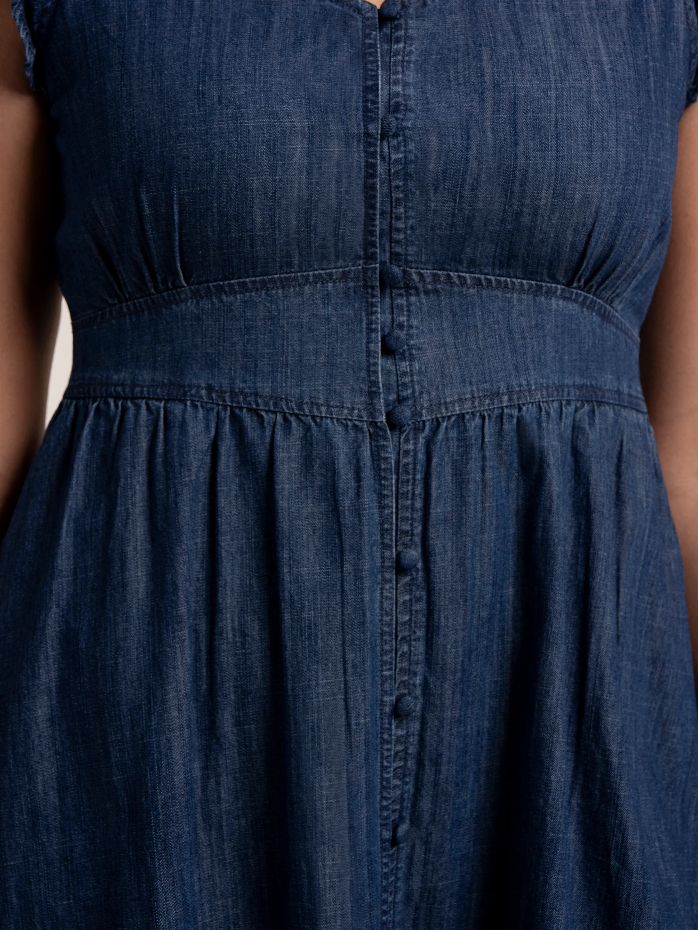 Elowen Denim Knee Length Dress - Image 5