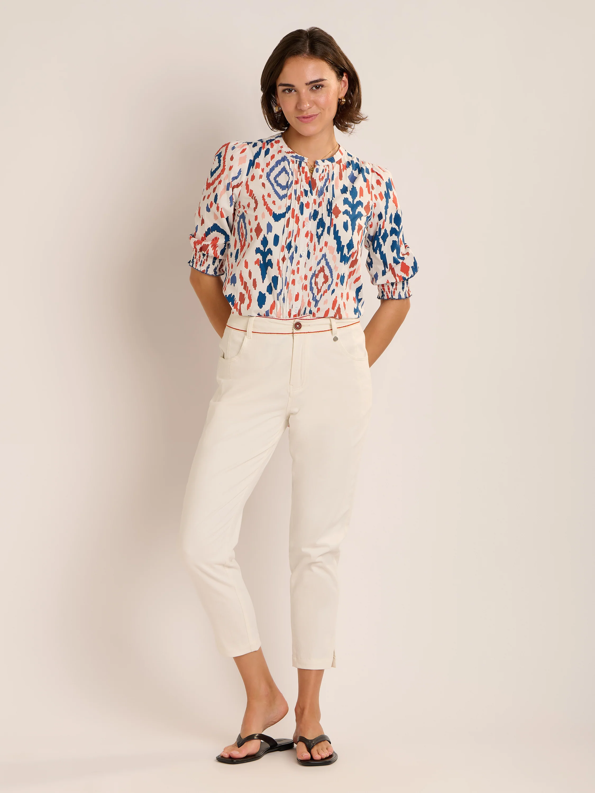 Embroidered Cropped Blake Trousers - Image 2
