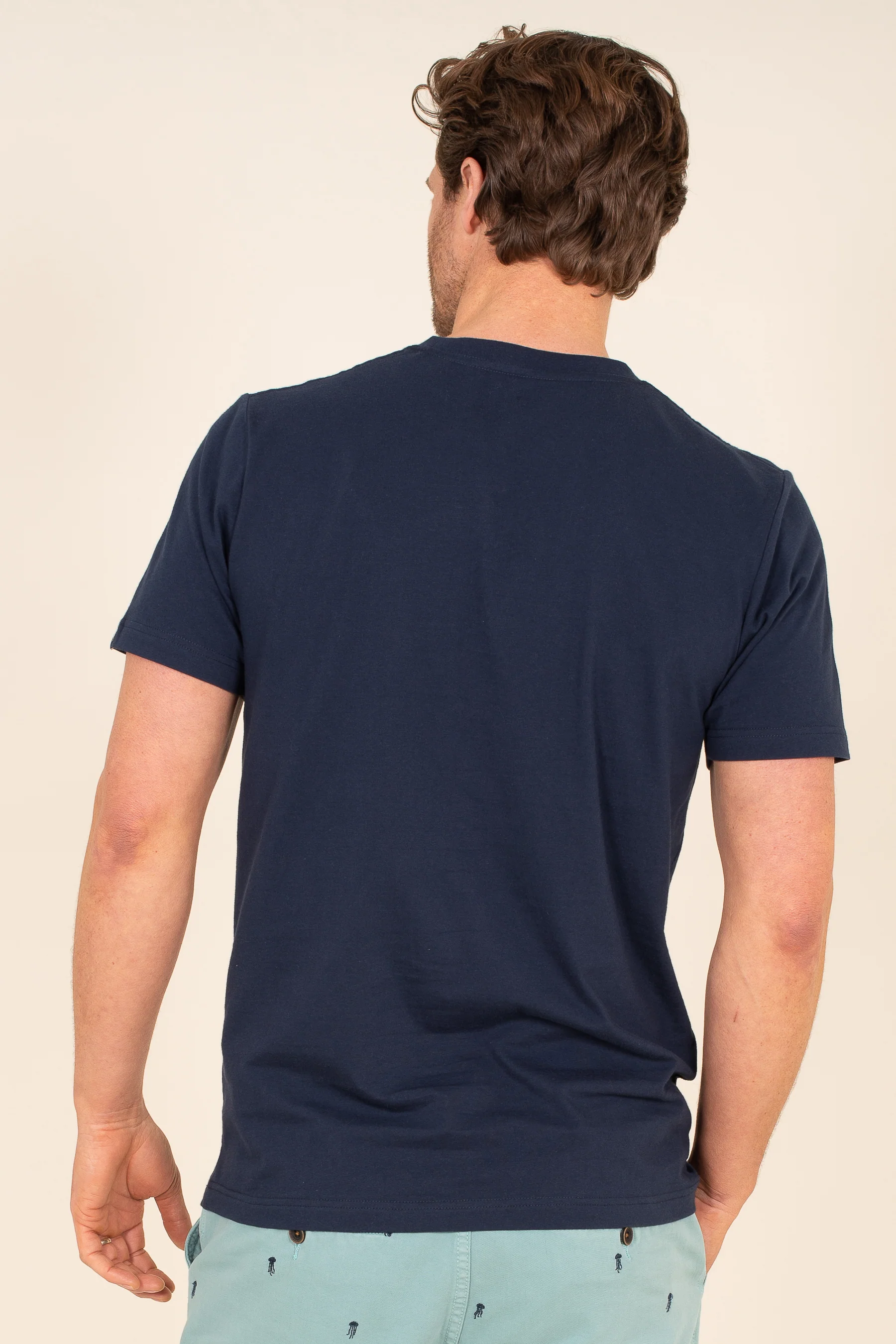 Organic Cotton Embroidered Waves T-Shirt - Image 3
