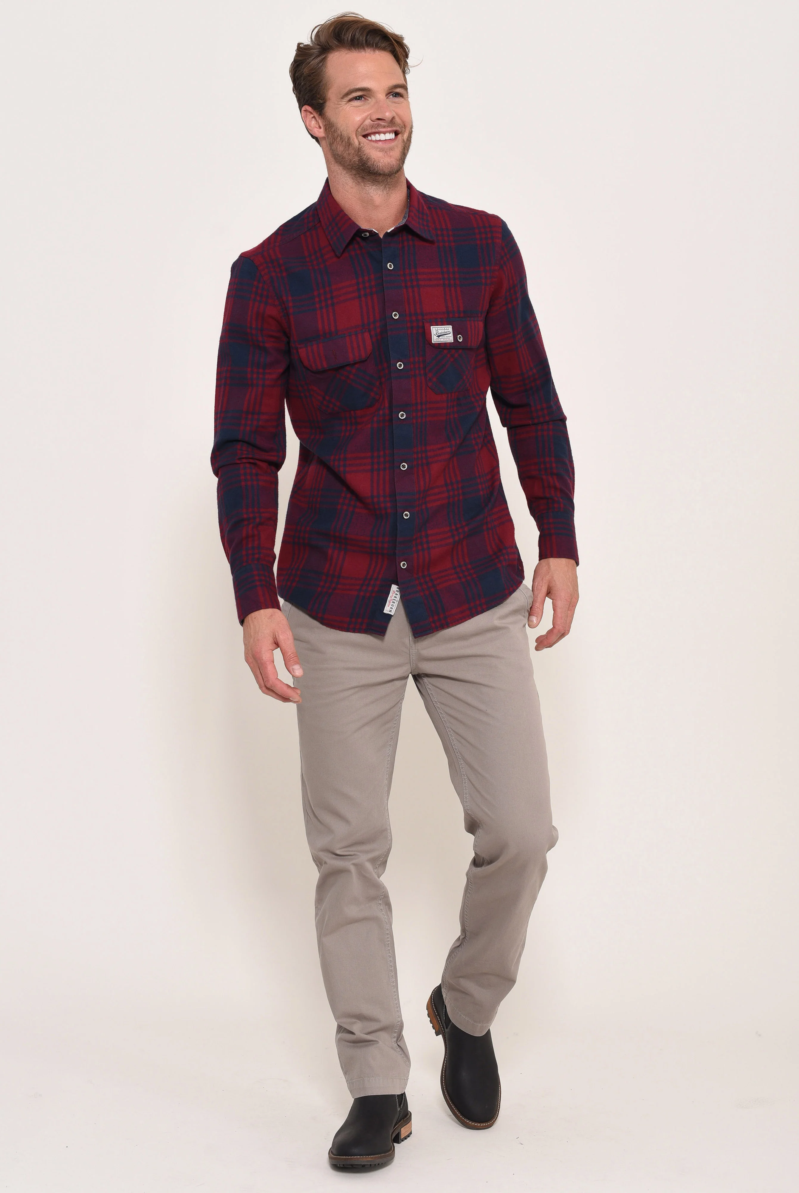 Flannel Check shirt Red - Image 3