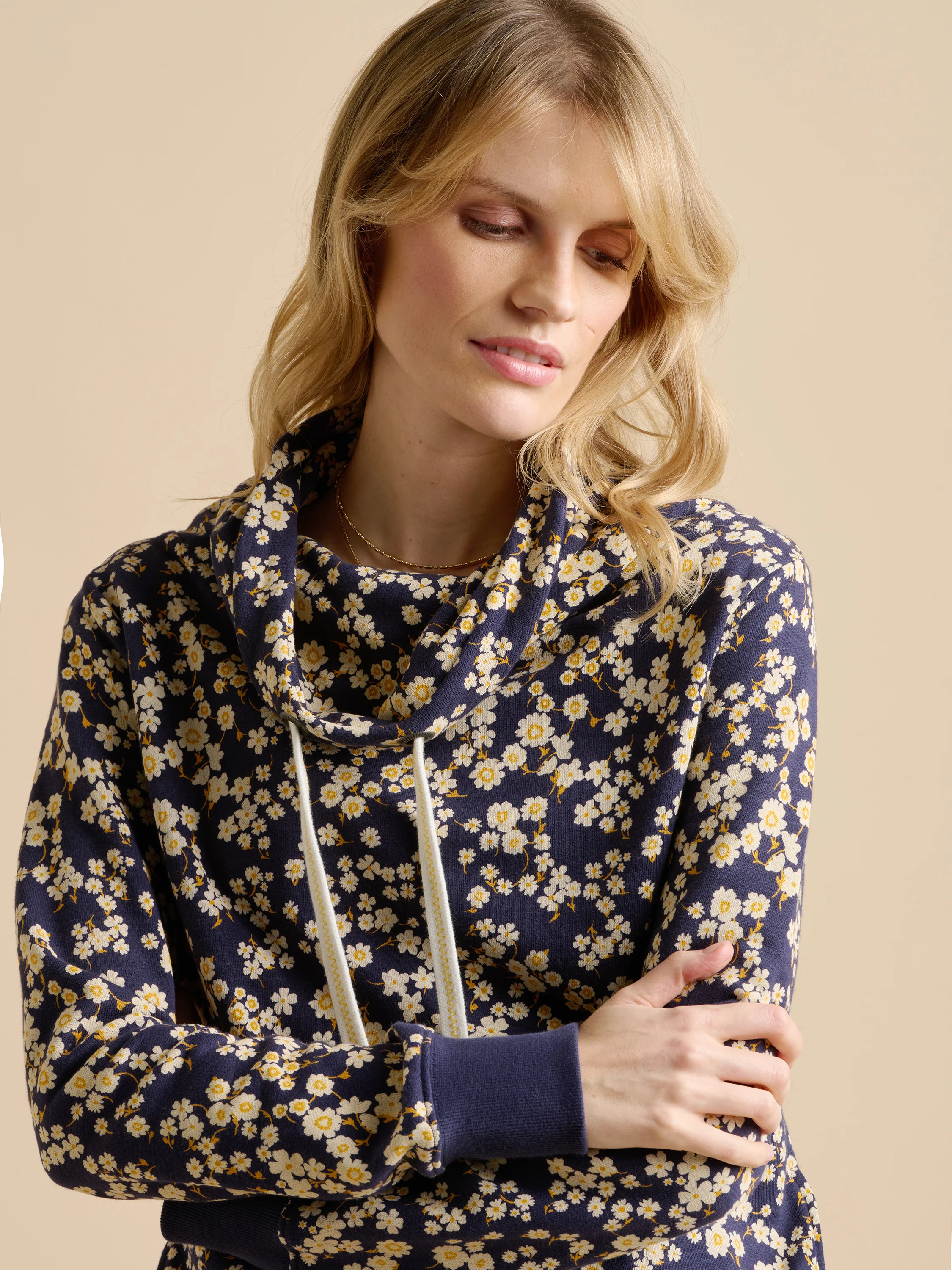 Floating Daisy Cowl Neck Sweat - Image 2