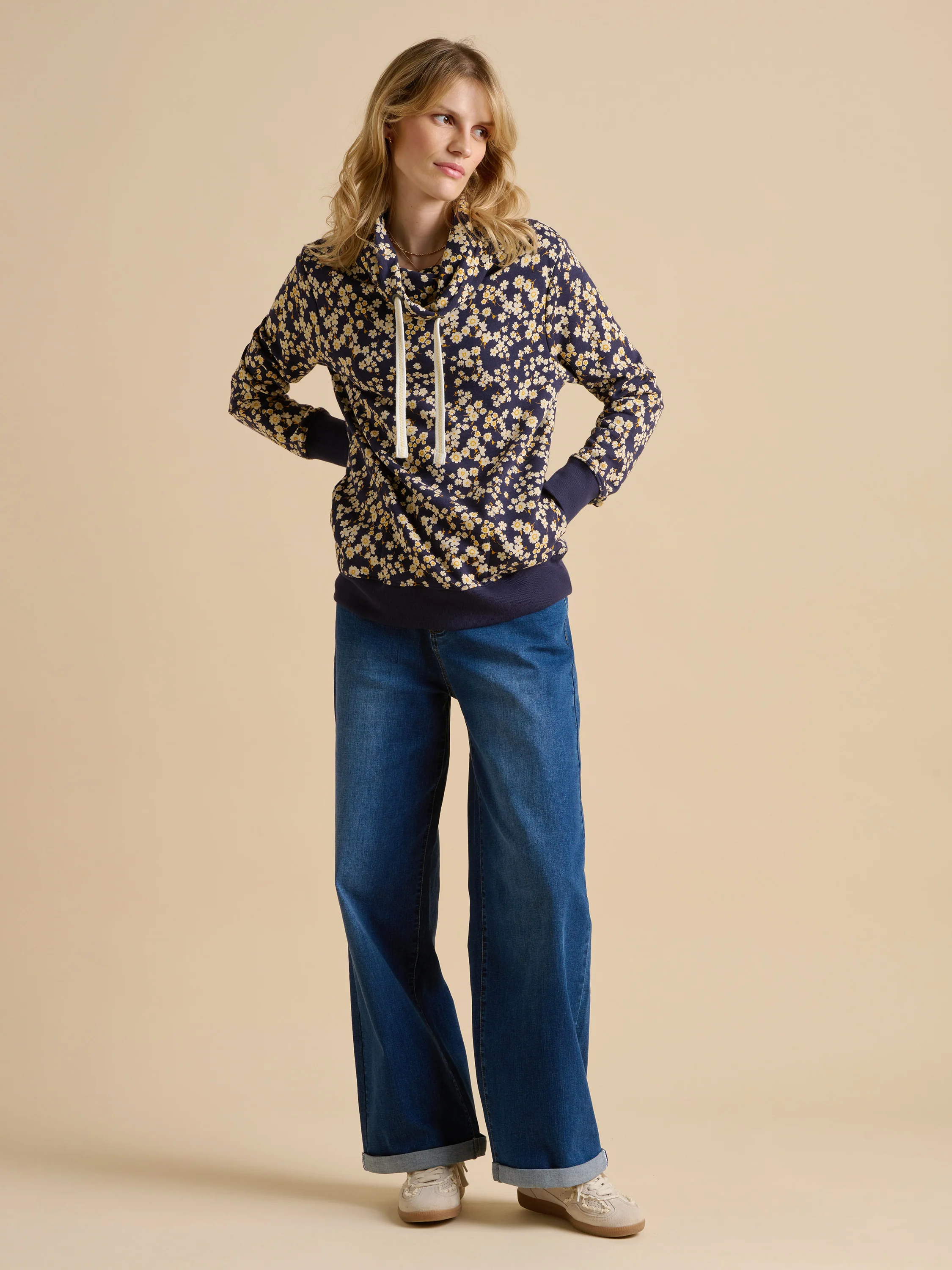 Floating Daisy Cowl Neck Sweat - Image 5