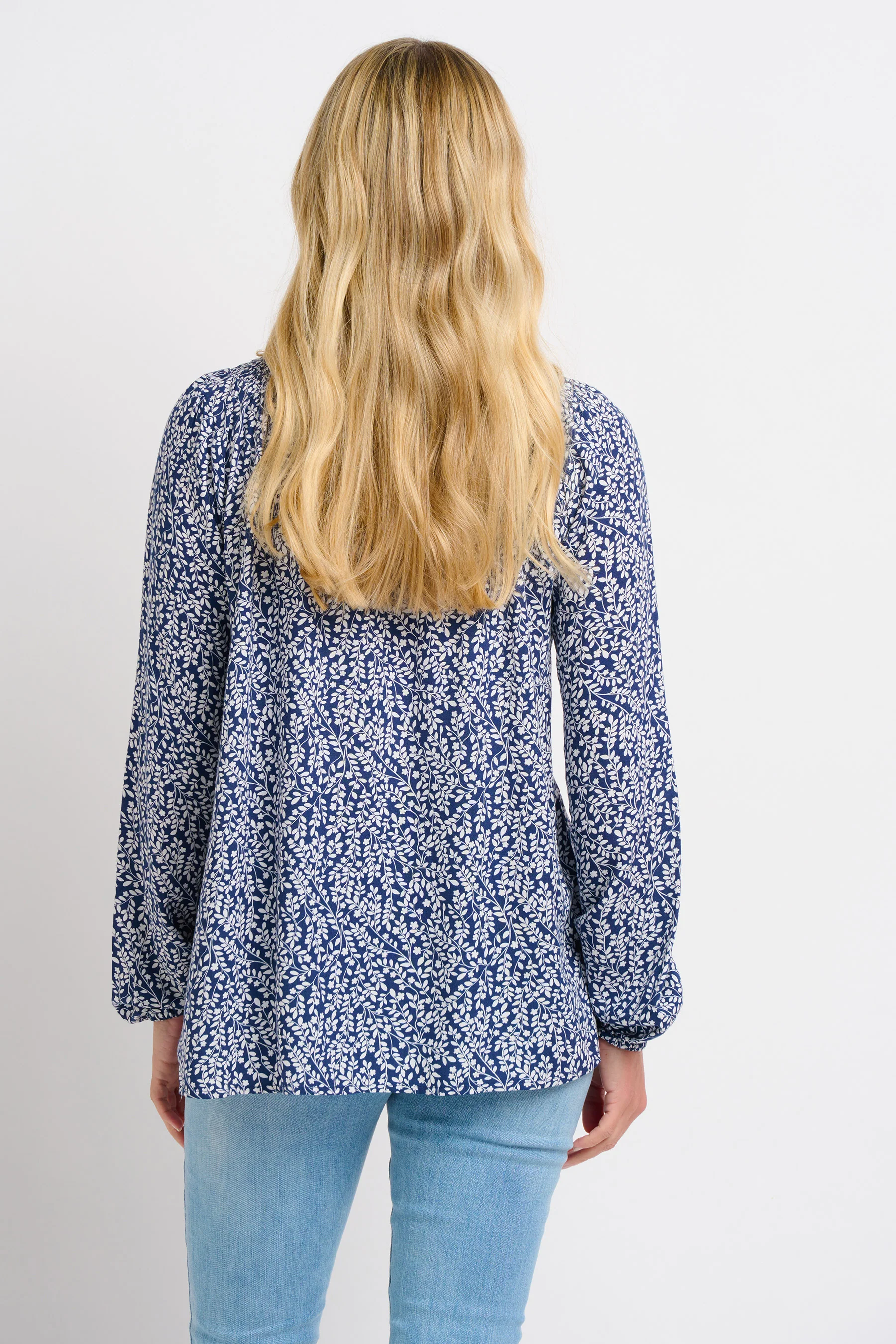 Floral Trail Shirring Blouse - Image 3