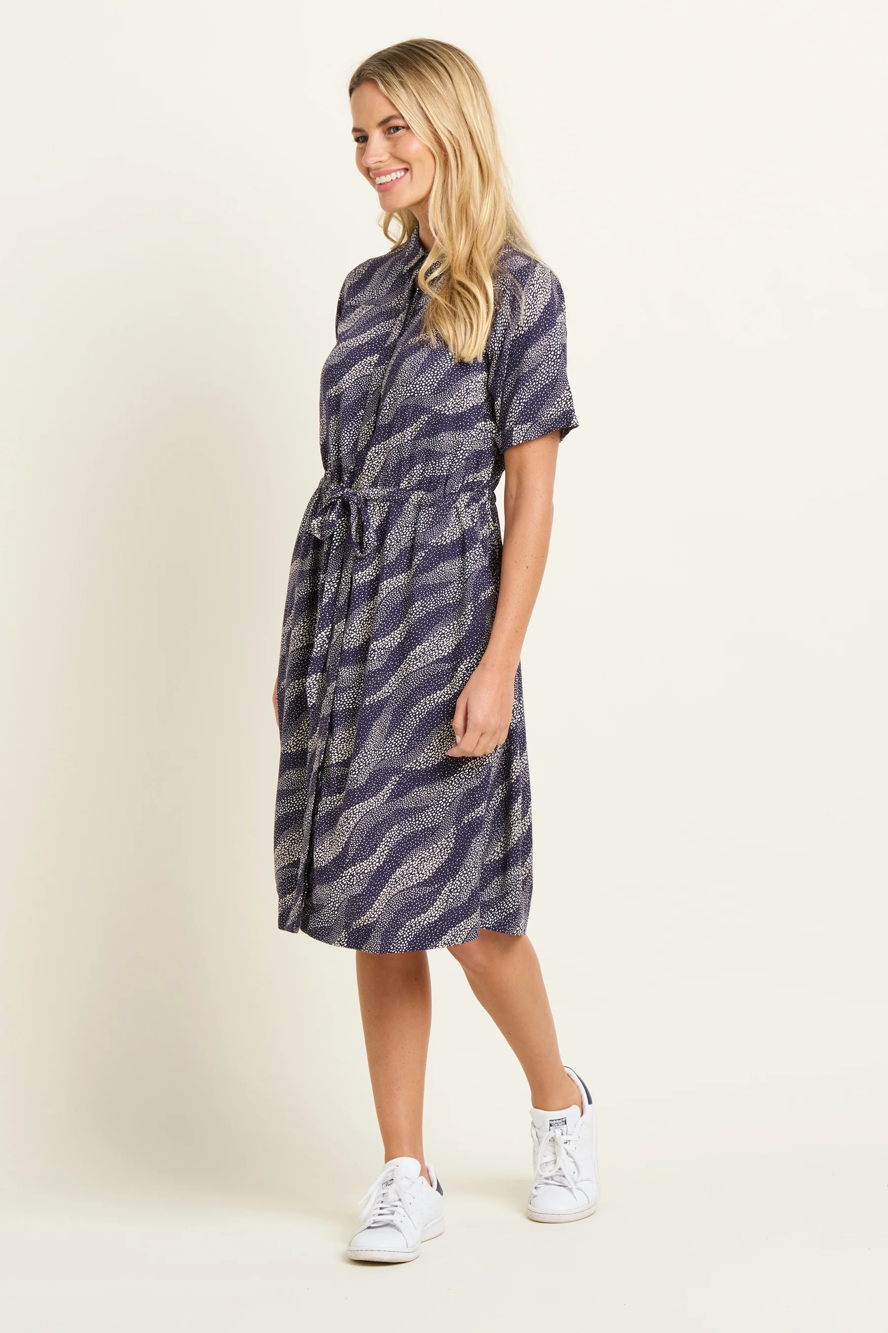 Flowing Dots Shirt Dress - Image 4