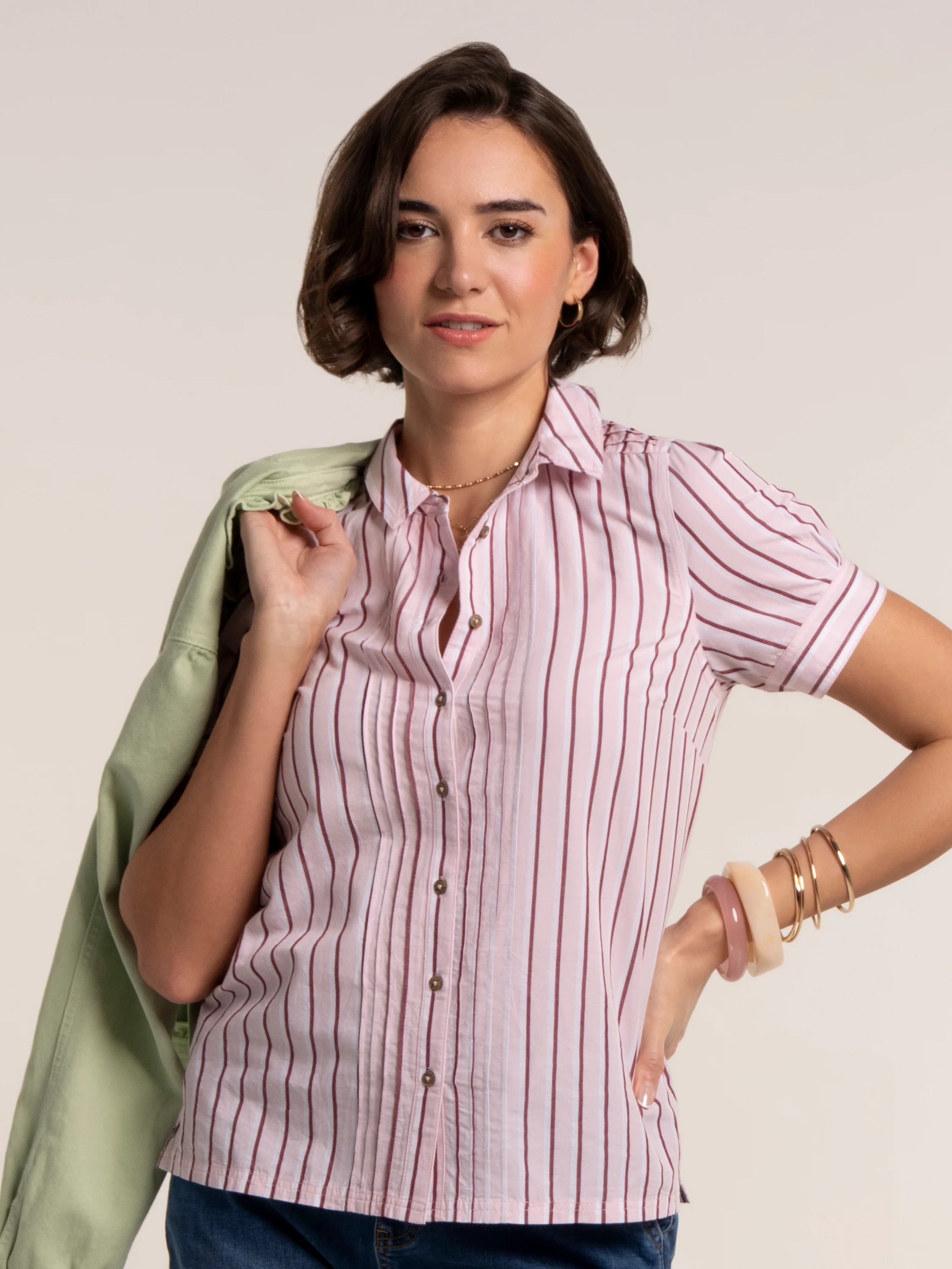 Gia Stripe Blouse - Image 9