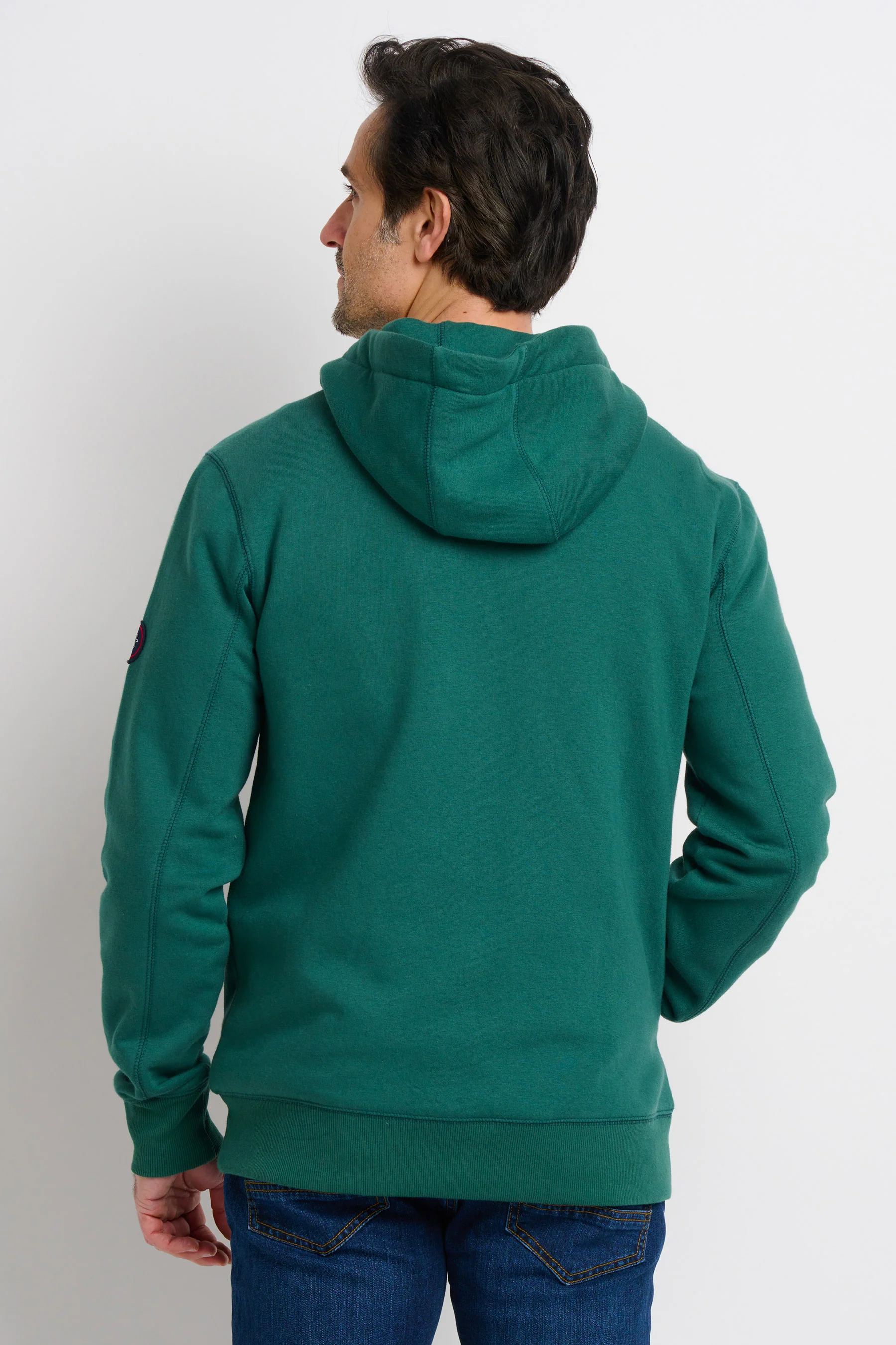 Green Zip Through Hoodie - Image 2