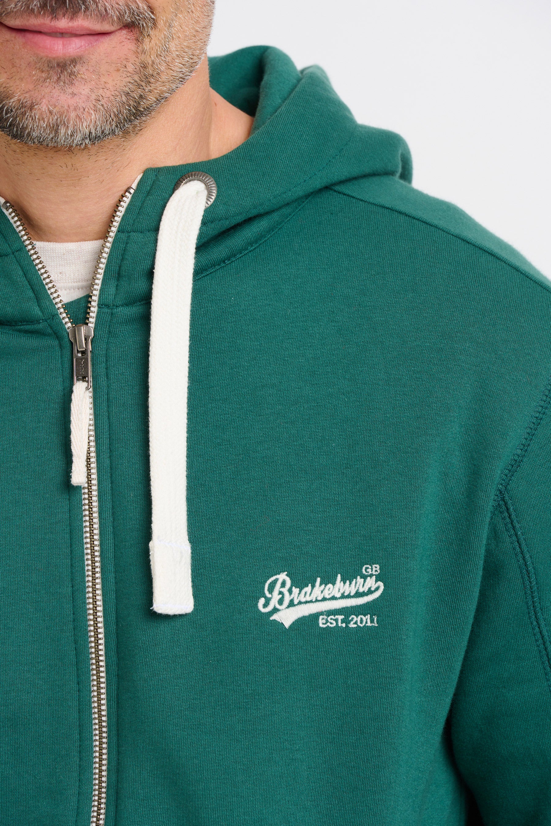 Green Zip Through Hoodie - Image 3