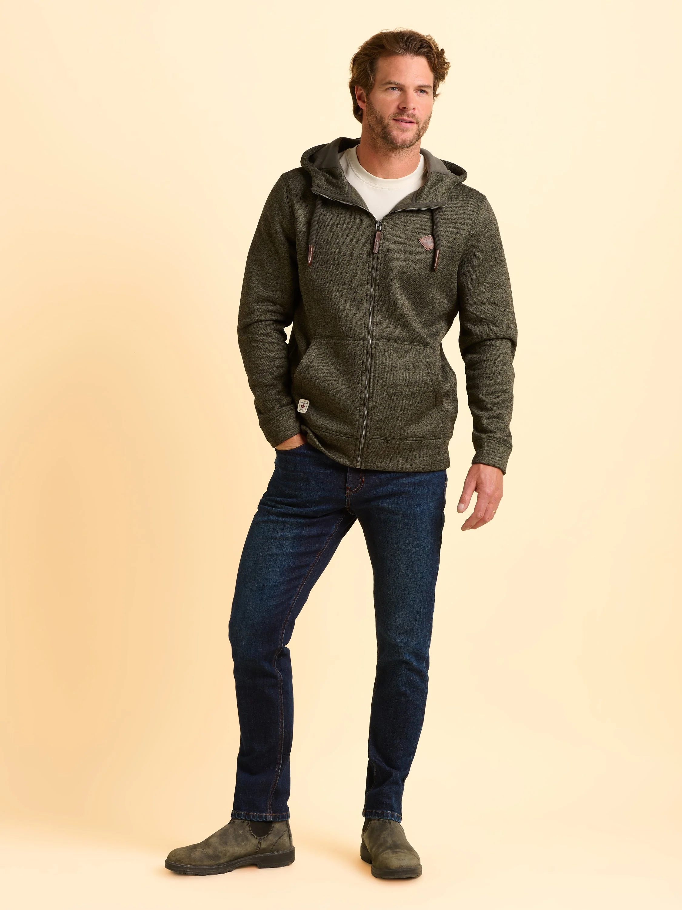 Hengistbury Zip Through Hoodie - Image 6