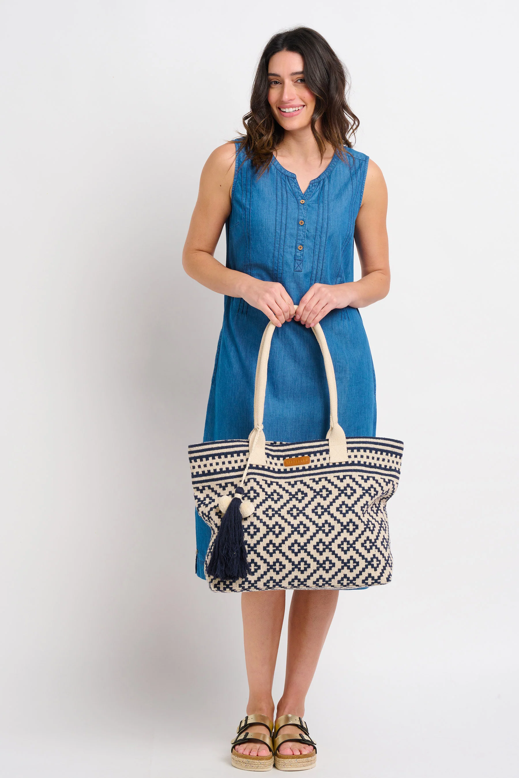 Jacquard Beach Bag - Image 3