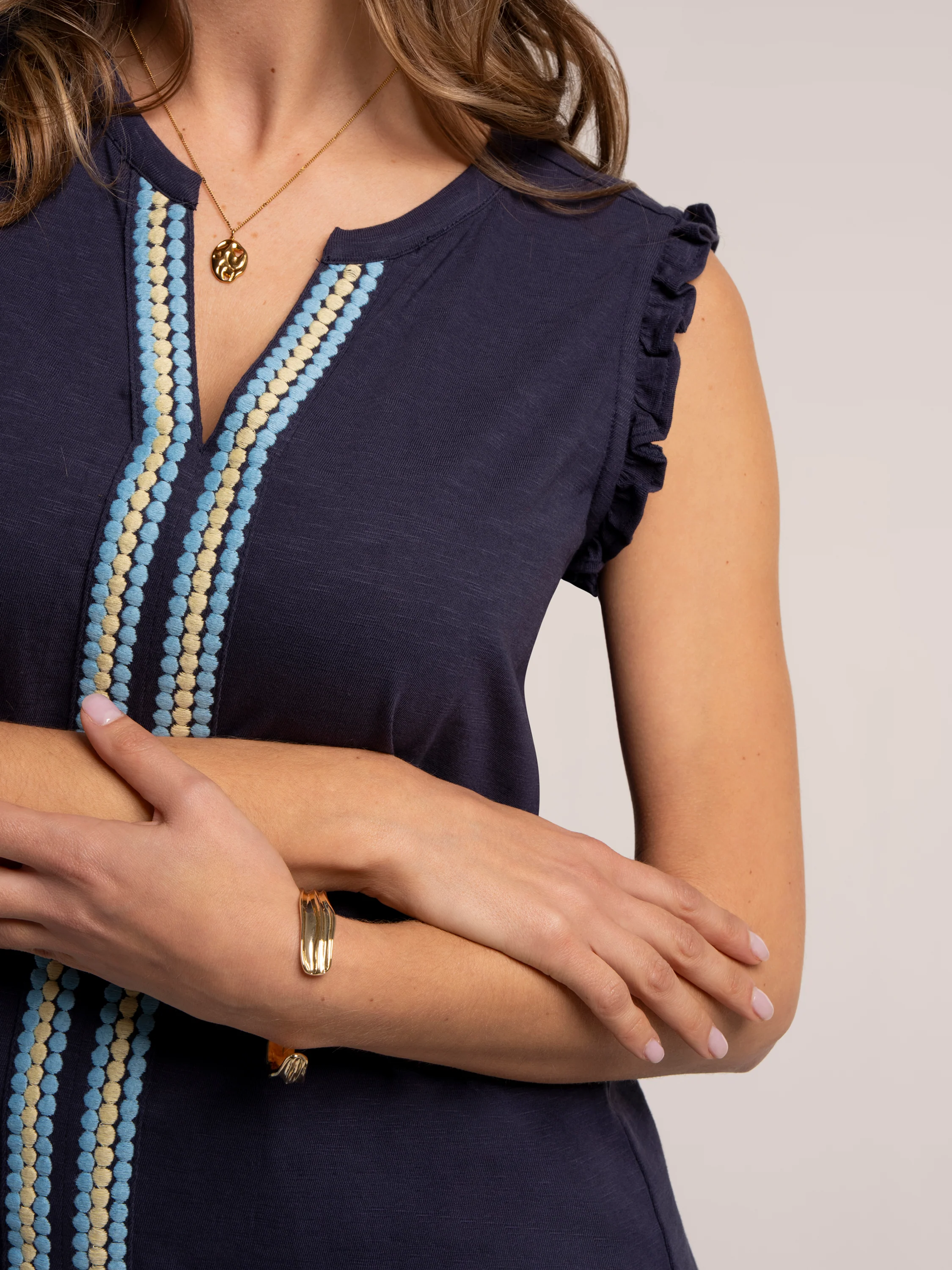 Jenny Sleeveless Jersey Blouse - Image 3
