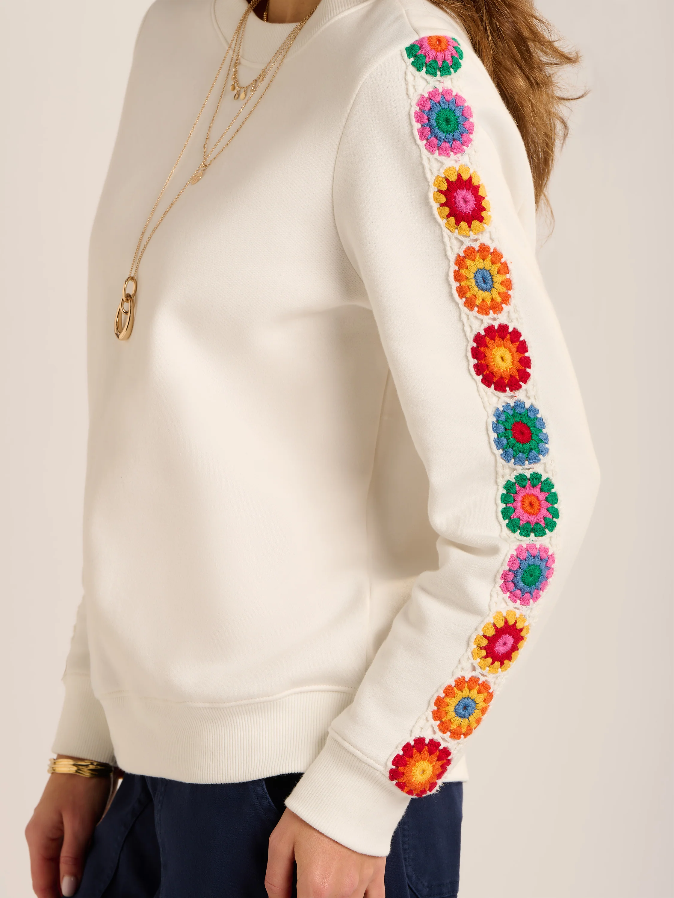 Jordan Crew Neck Crochet Sweatshirt - Image 3