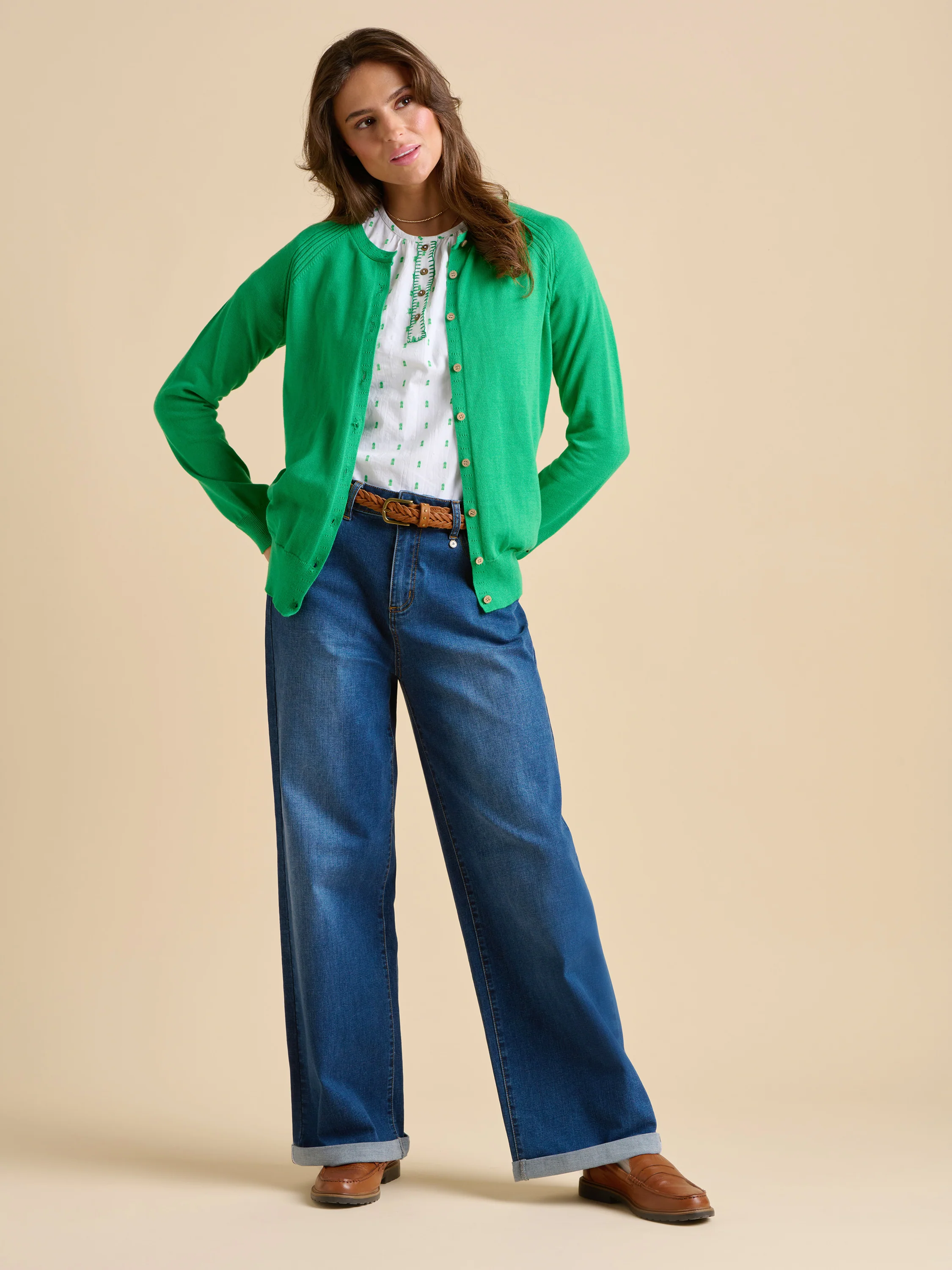 Kelly Green Classic Cardigan - Image 4
