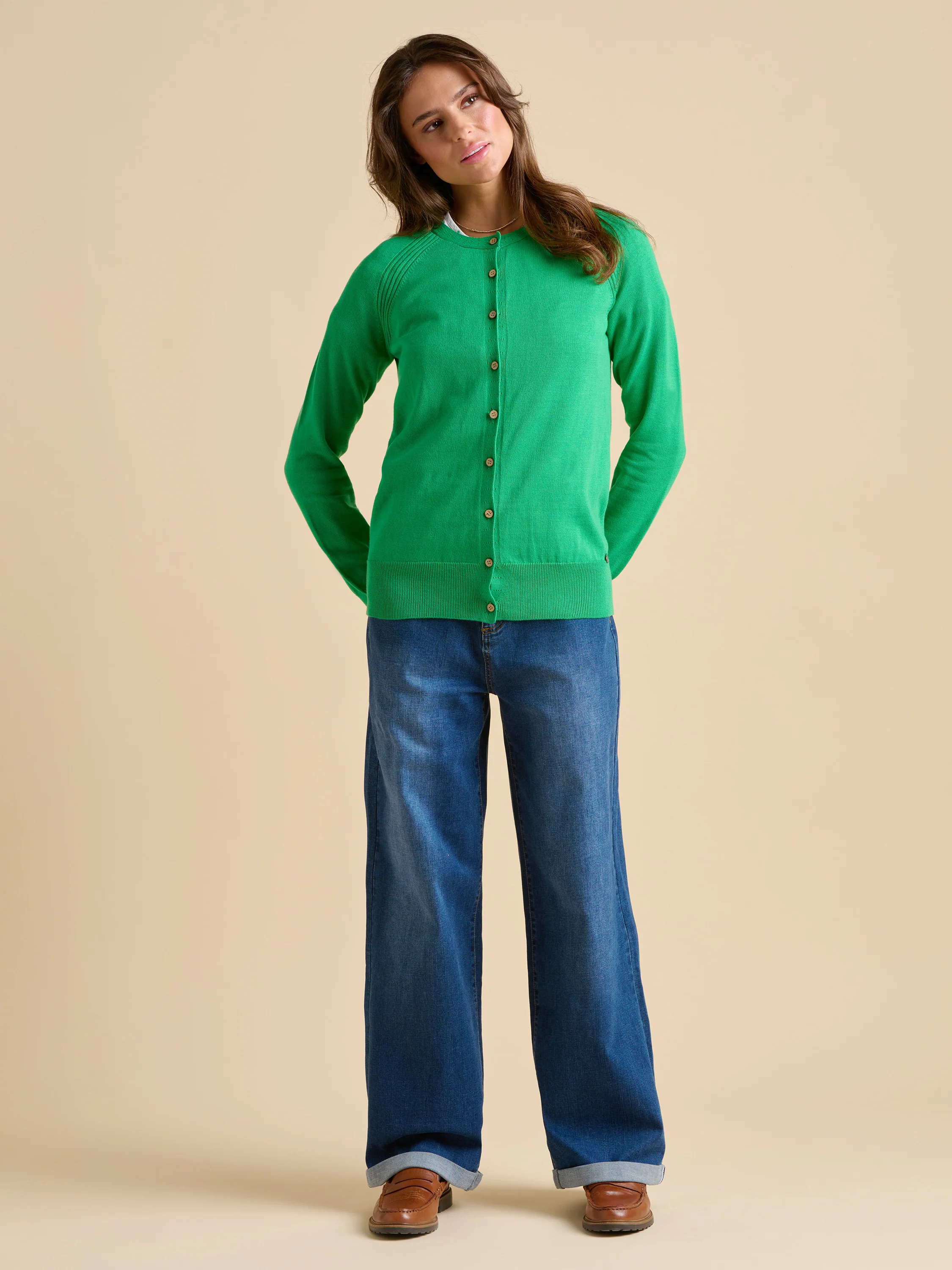 Kelly Green Classic Cardigan - Image 5