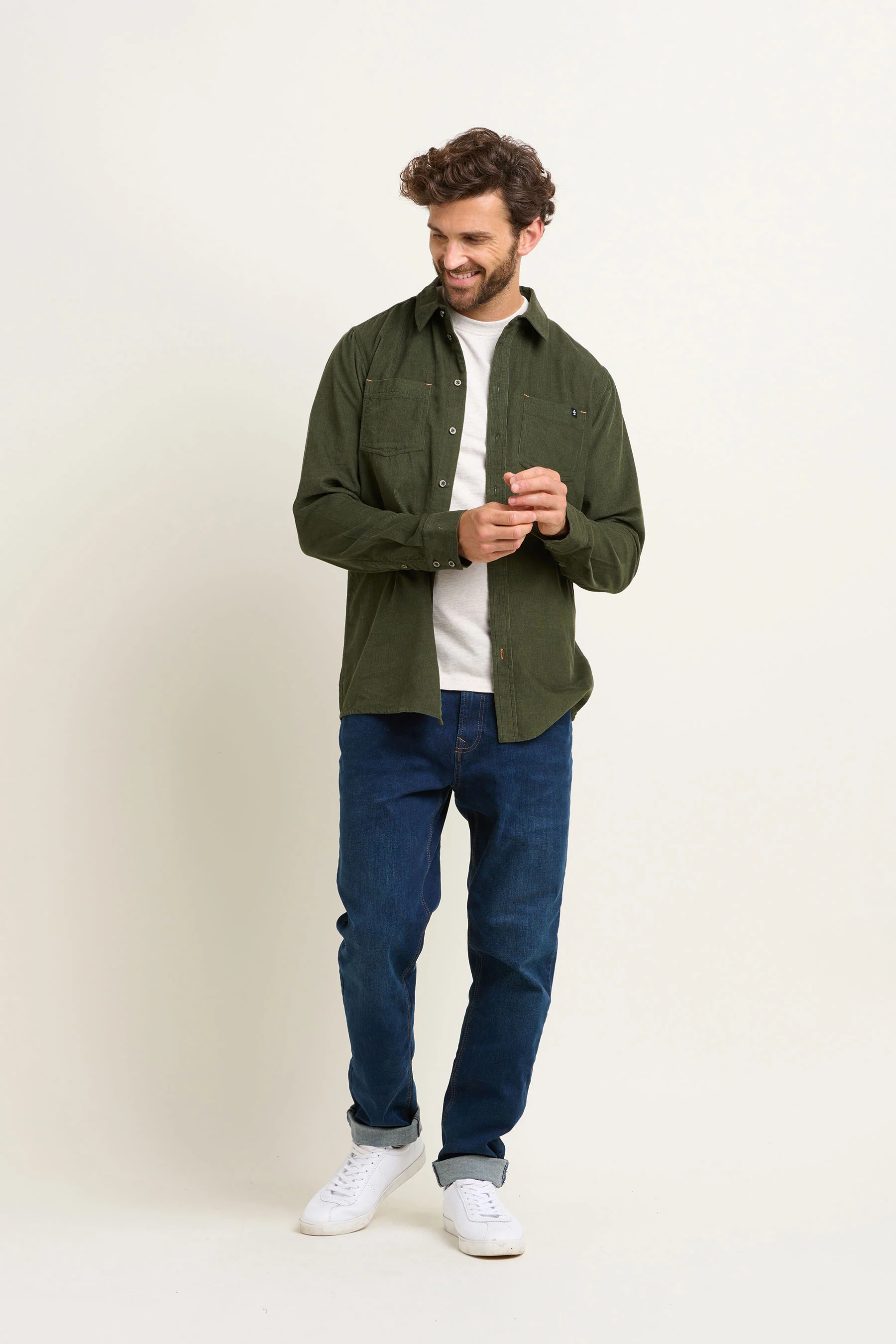 Khaki Corduroy Shirt - Image 5
