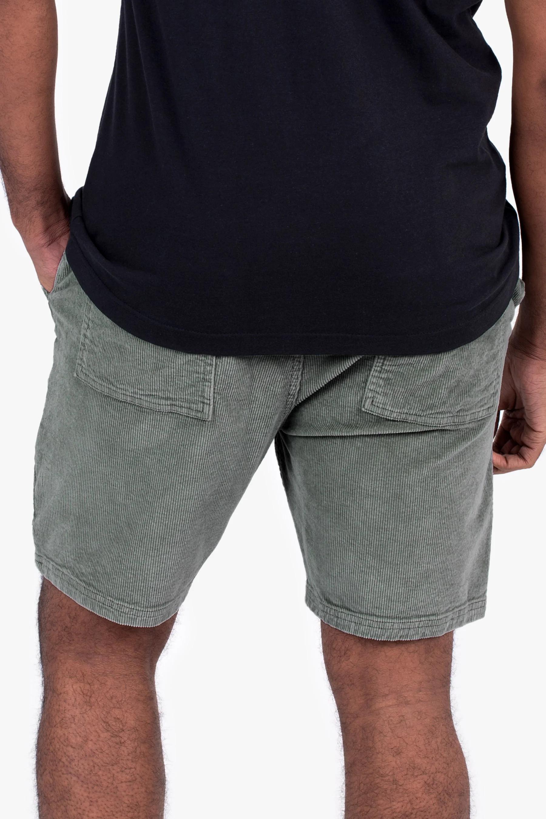 Khaki Corduroy Shorts - Image 5
