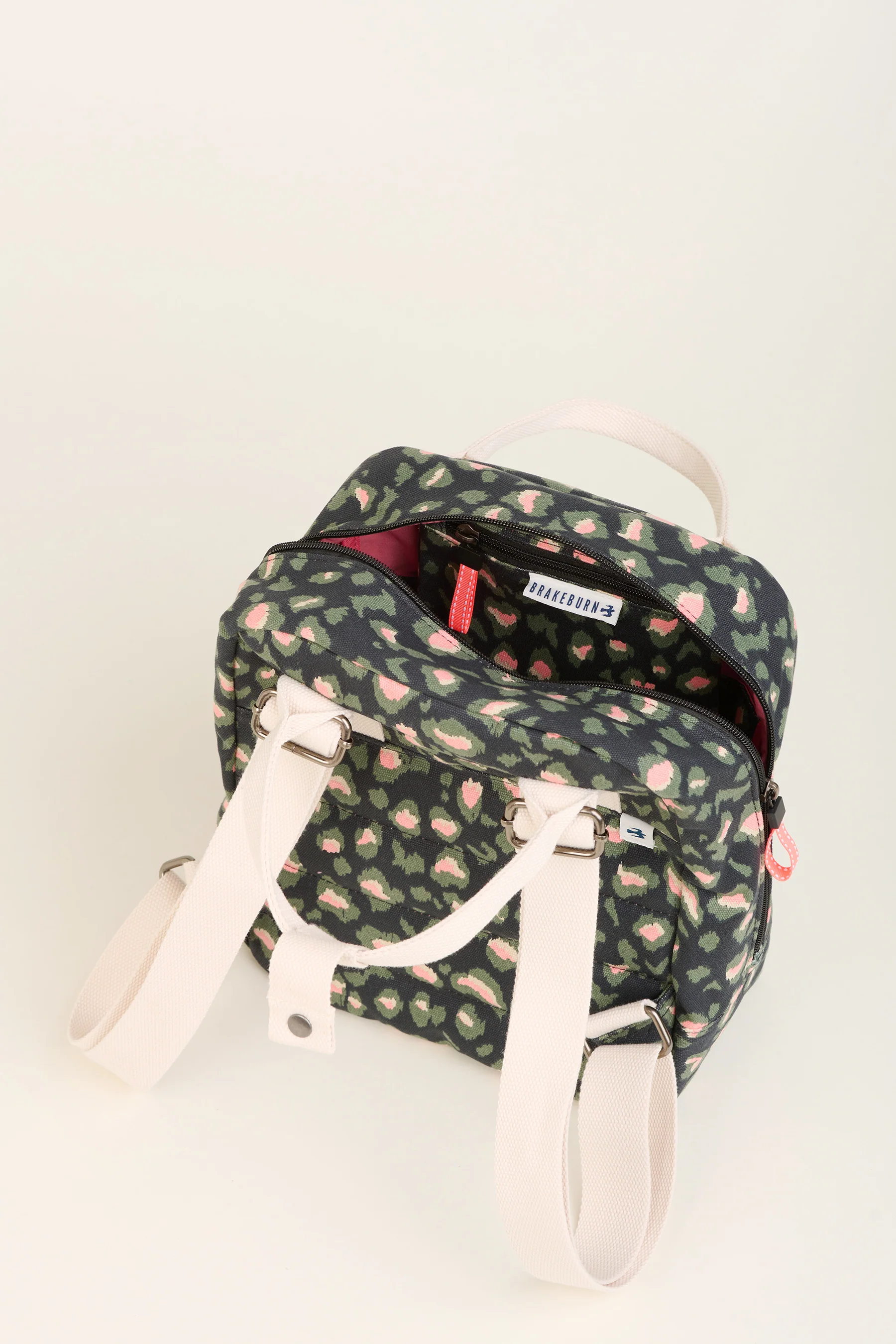 Khaki Leopard Print Classic Backpack - Image 2