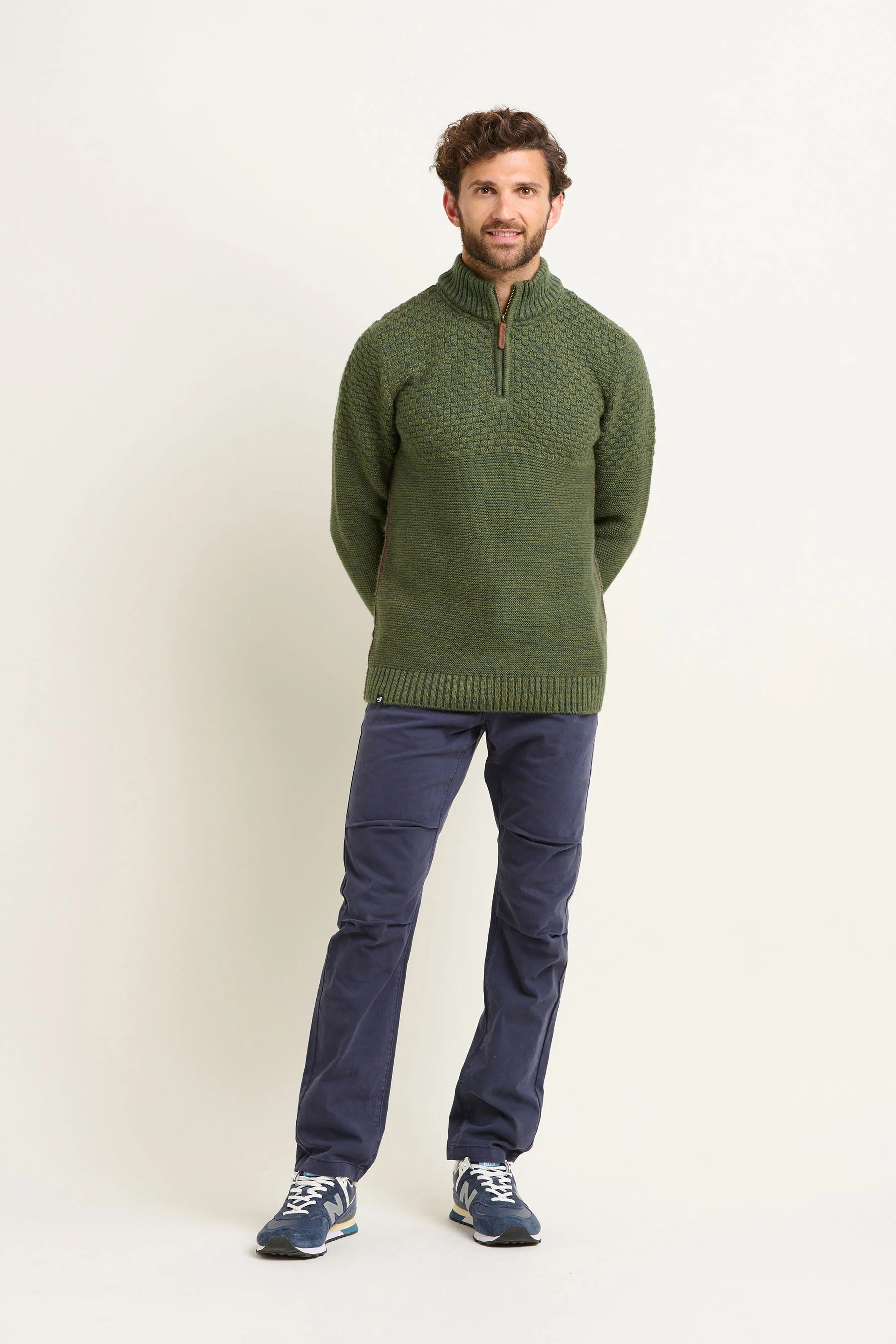 Khaki Quarter Zip Jumper - Image 5