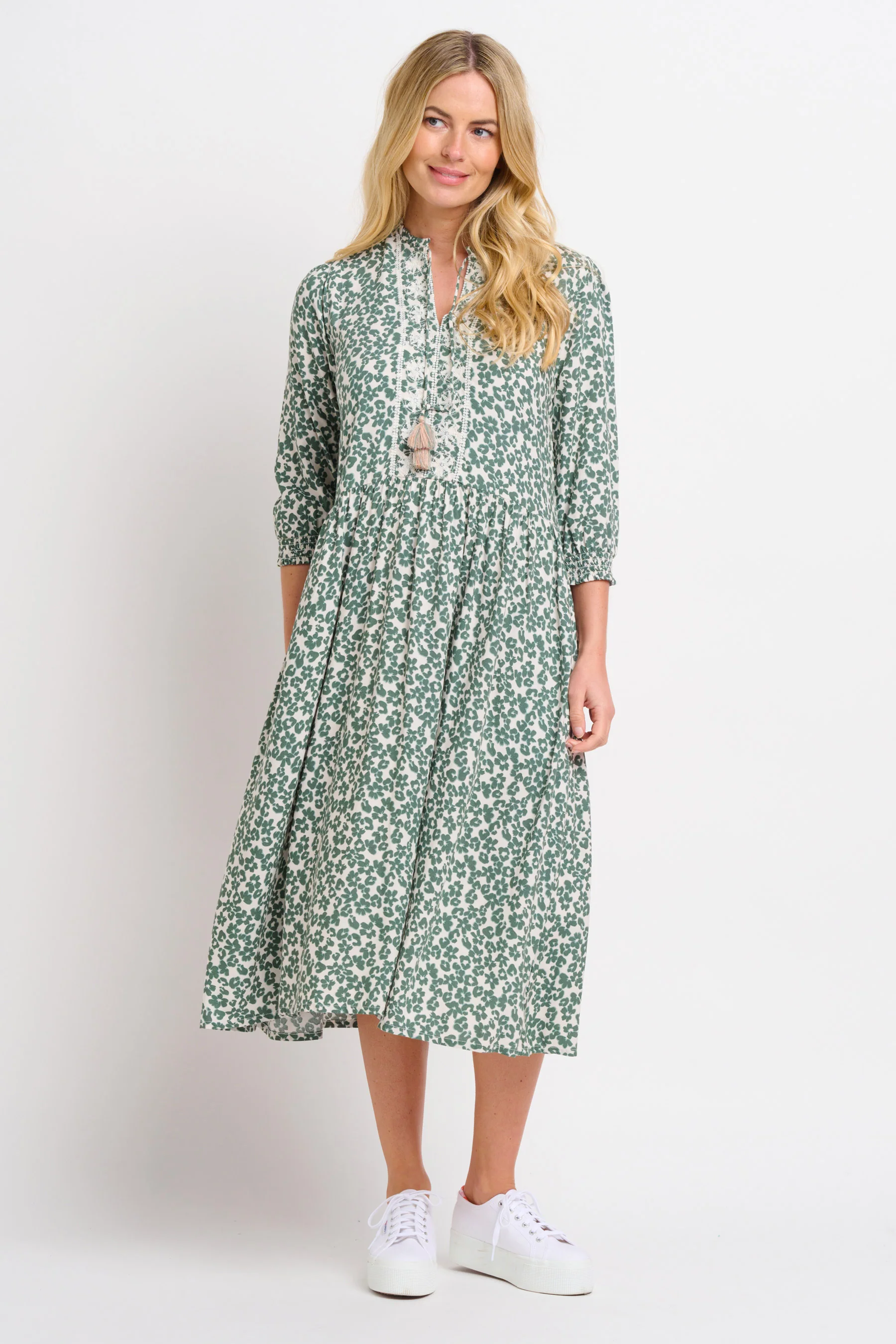 Leopard Floral Midi Dress - Image 2