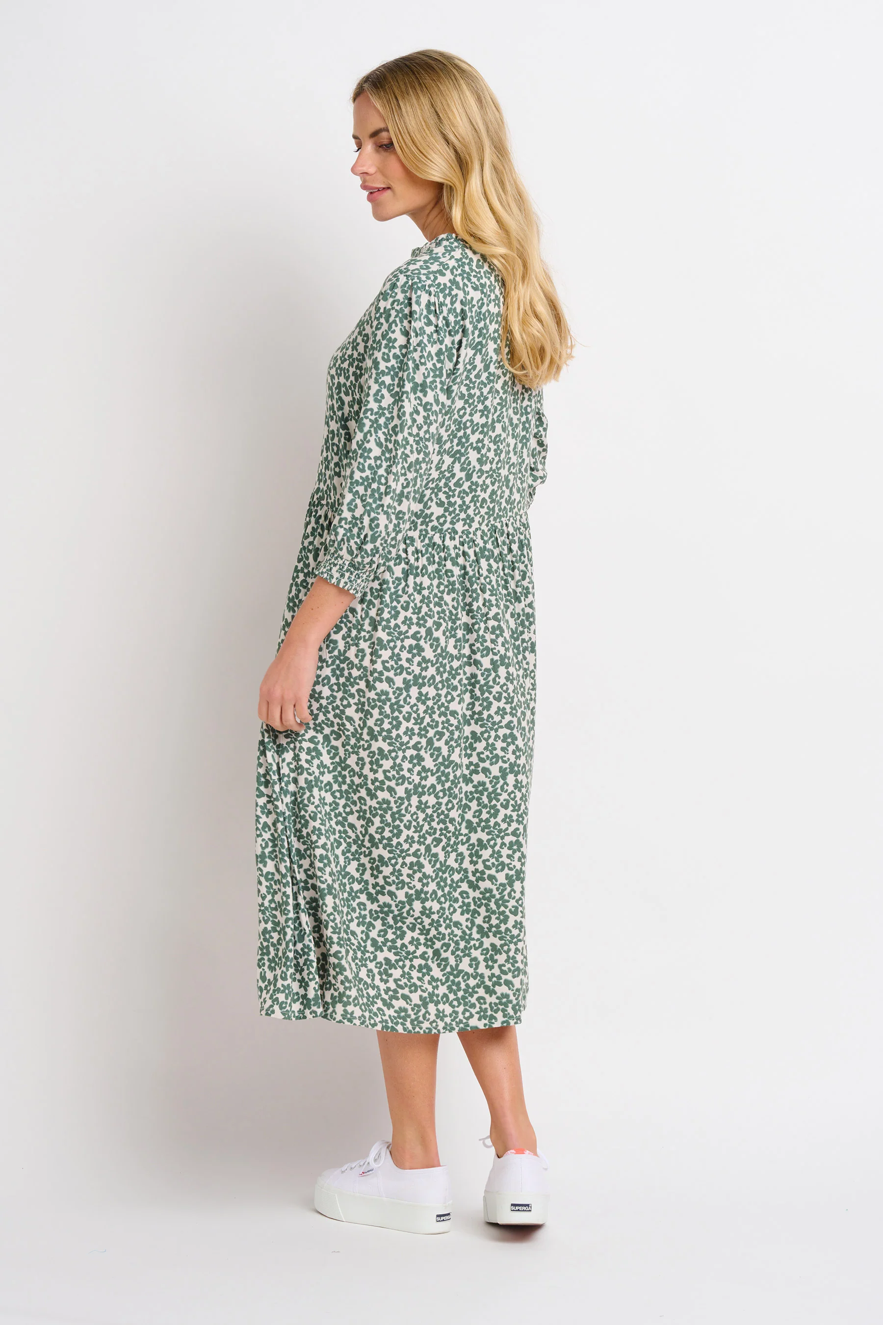 Leopard Floral Midi Dress - Image 3