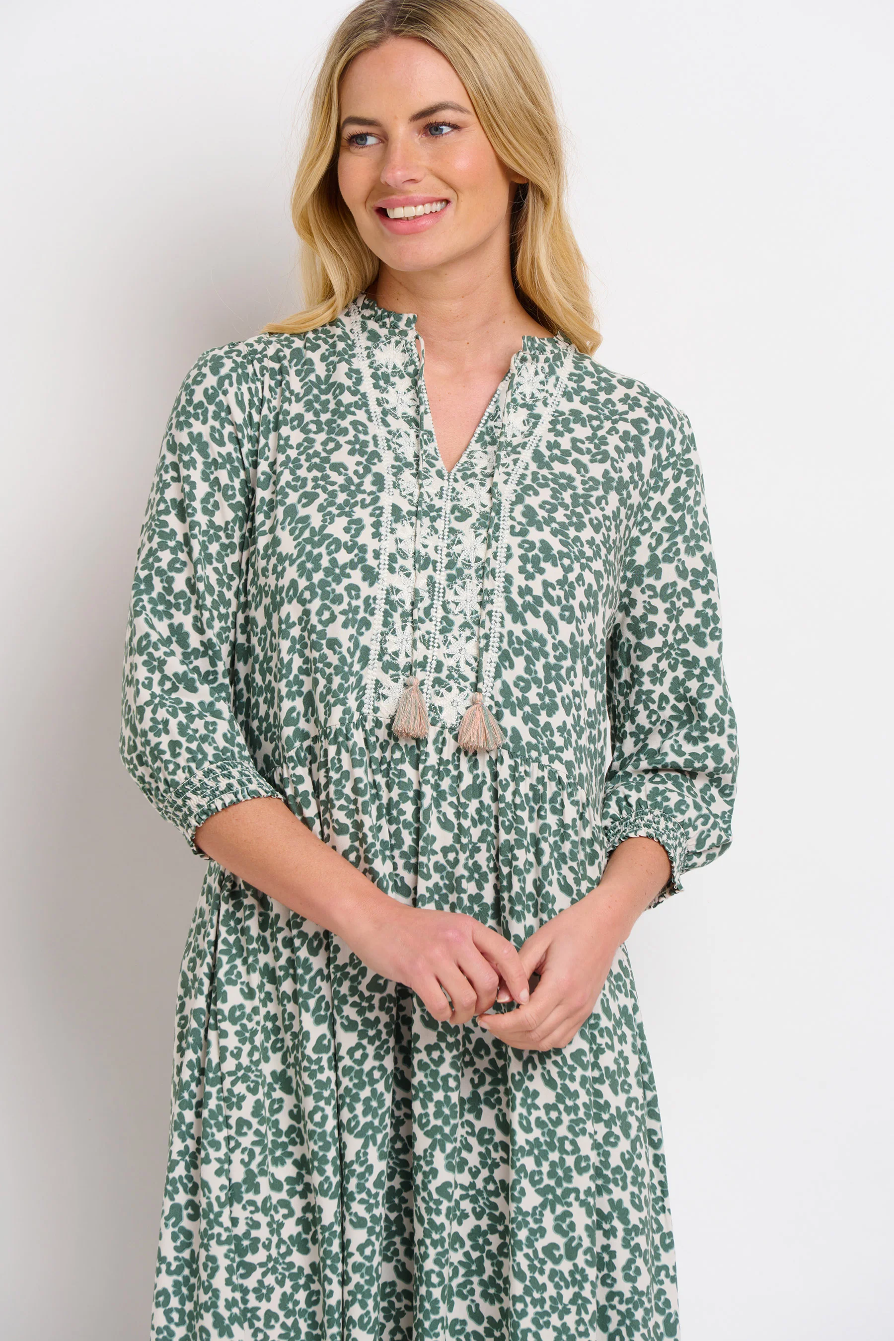 Leopard Floral Midi Dress - Image 4