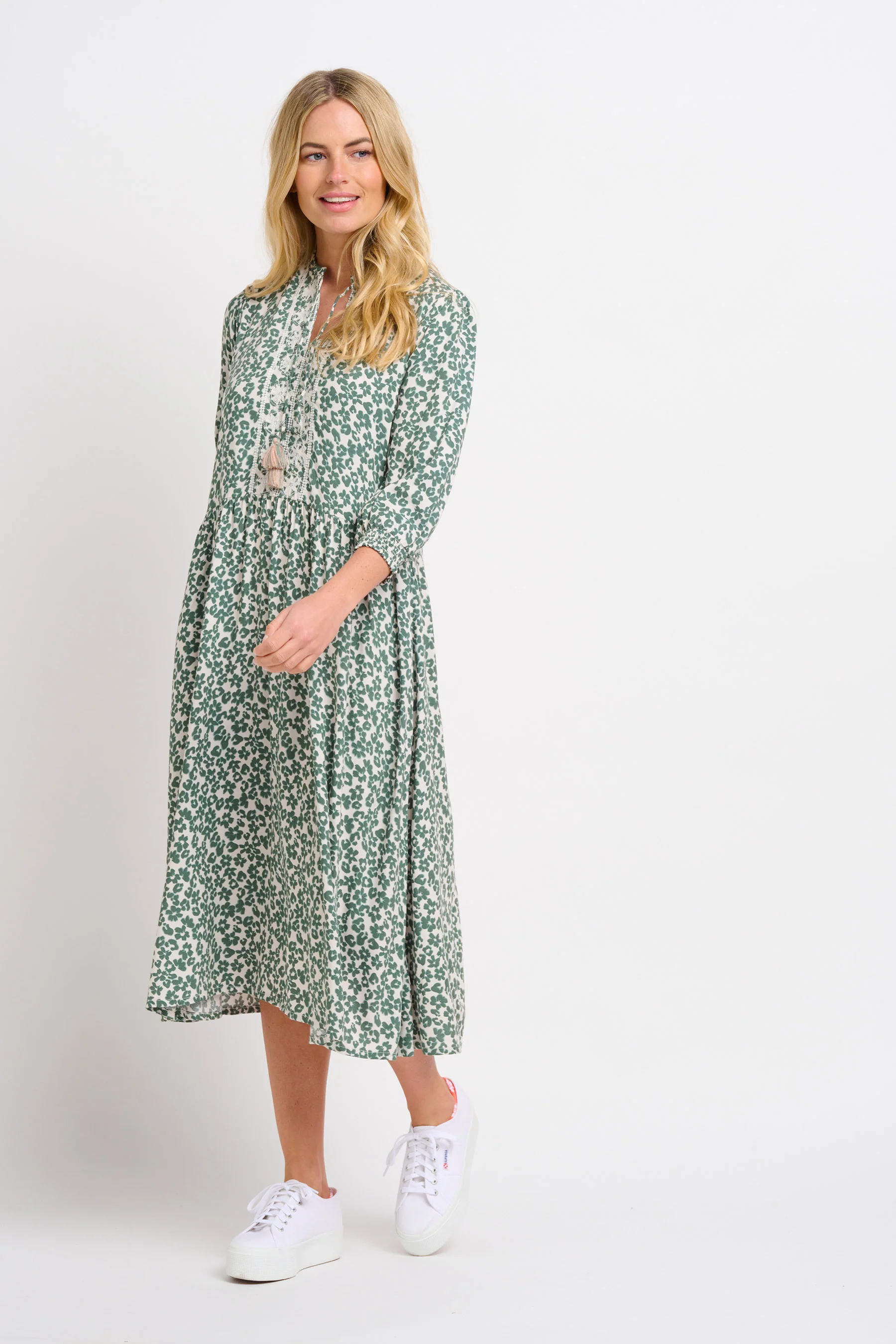 Leopard Floral Midi Dress - Image 5