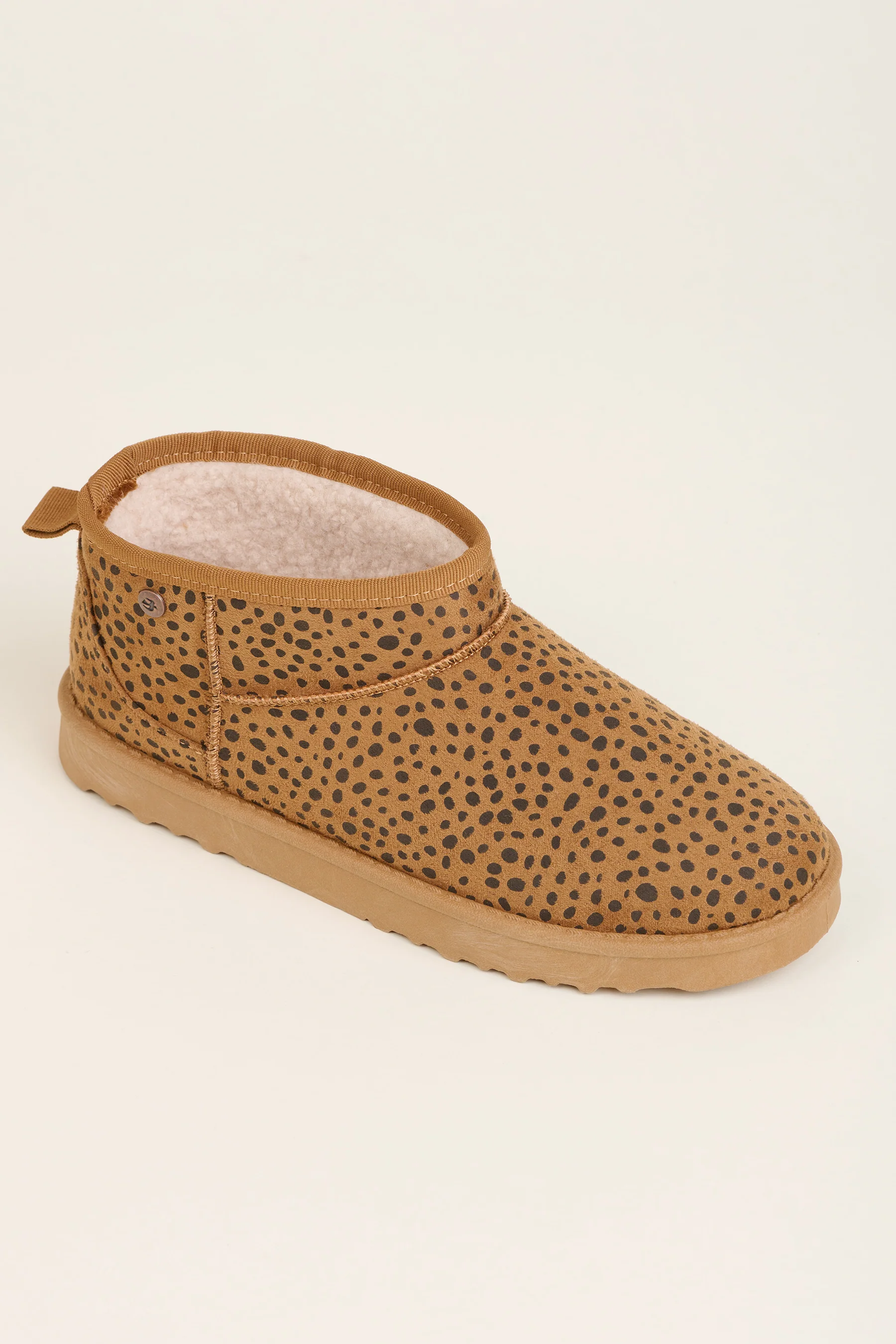 Leopard Spot Faux Suede Slipper Boots - Image 2