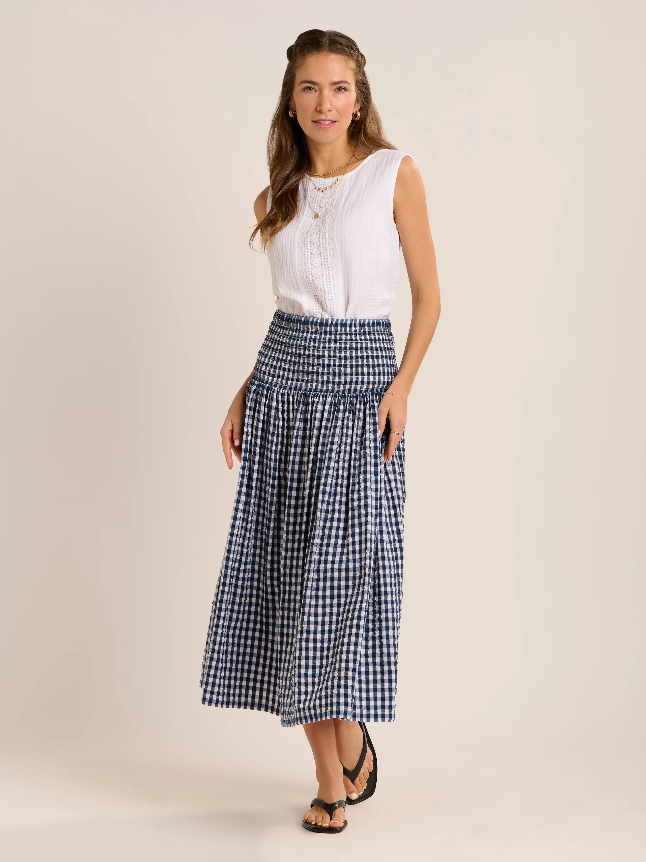 Lilly Double Cloth Sleeveless Blouse - Image 3