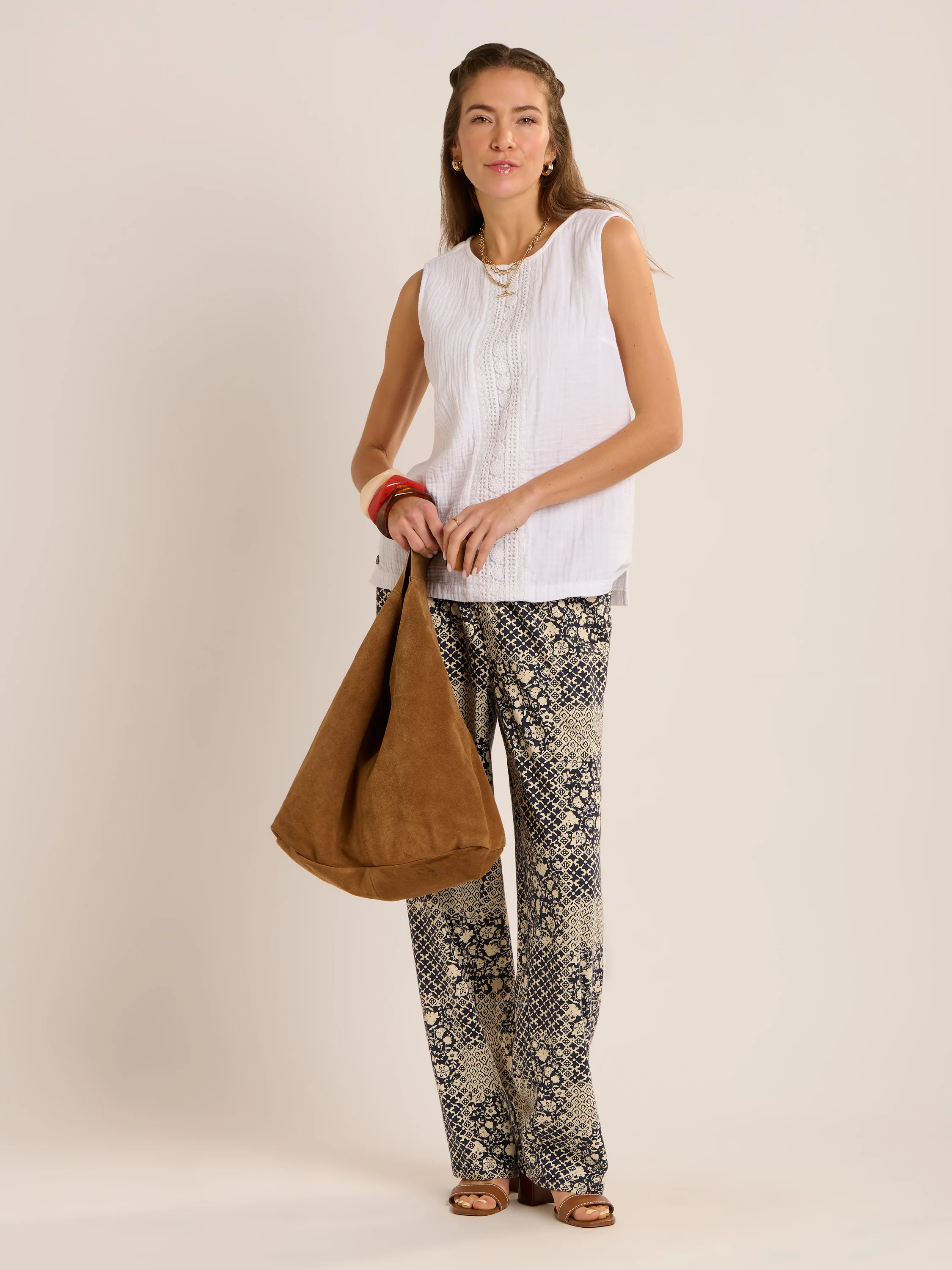 Lilly Double Cloth Sleeveless Blouse - Image 7