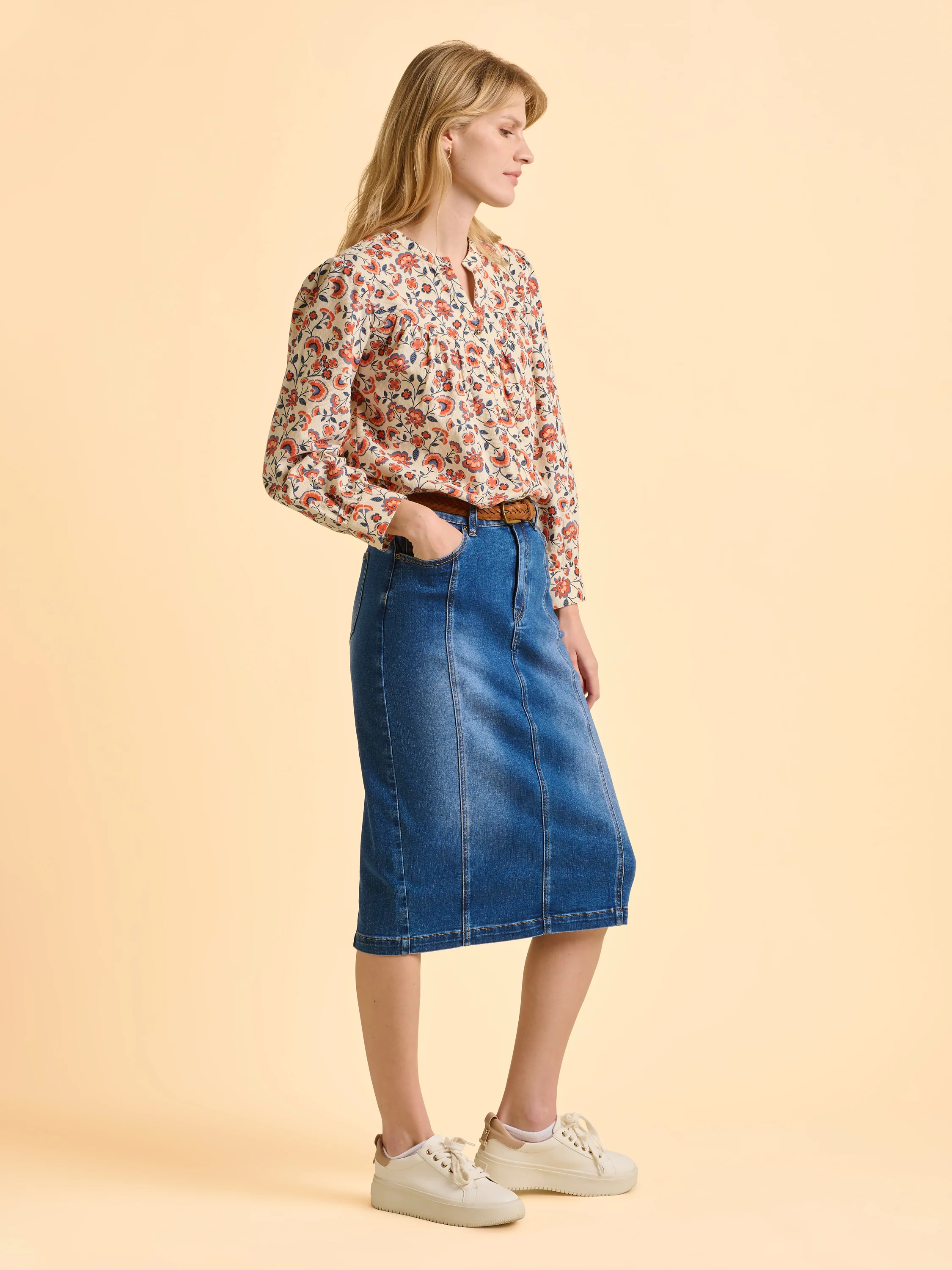 Lindsay Cream Cord Blouse - Image 3