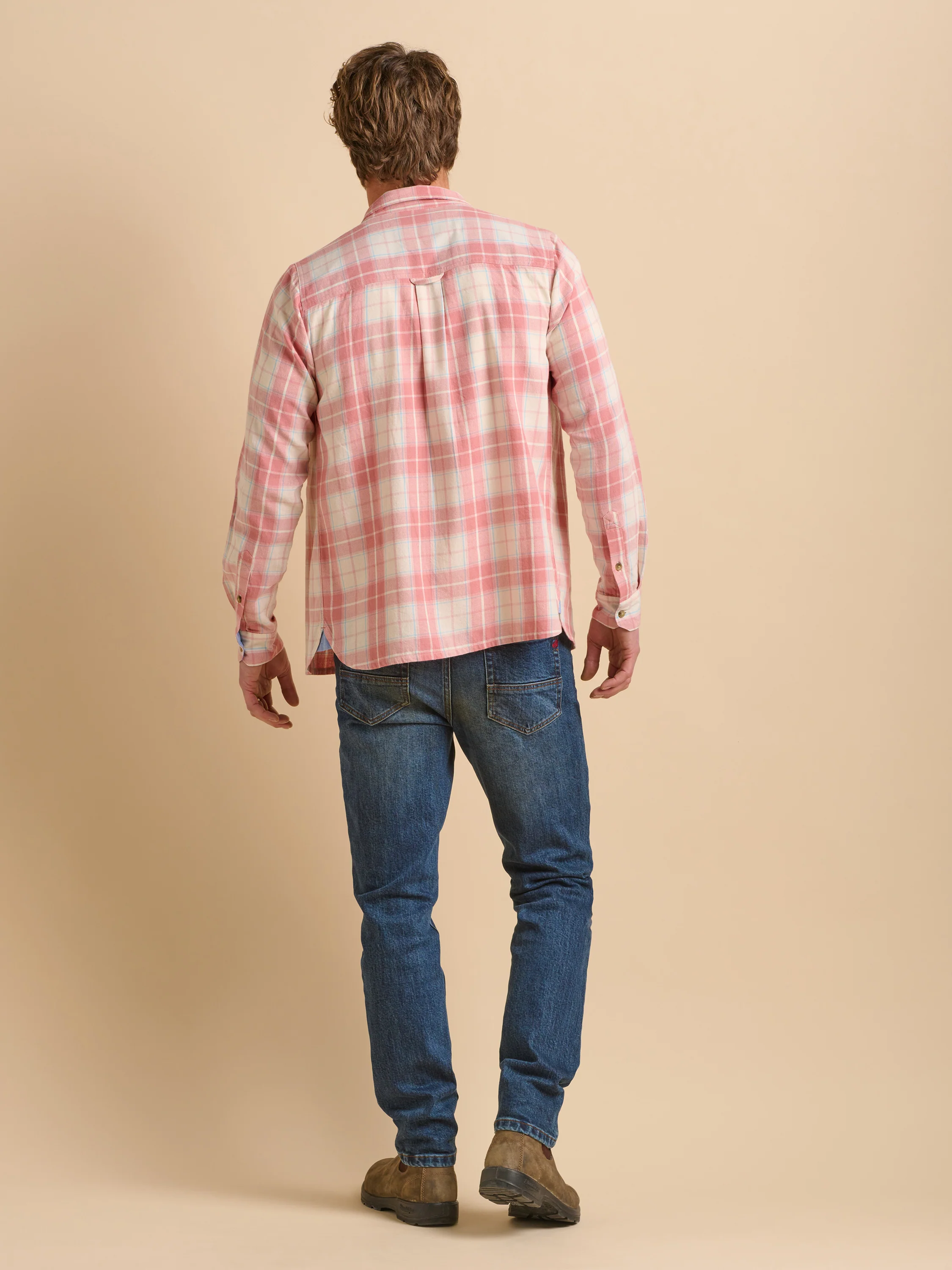 Long Sleeve Pink Check Shirt - Image 5