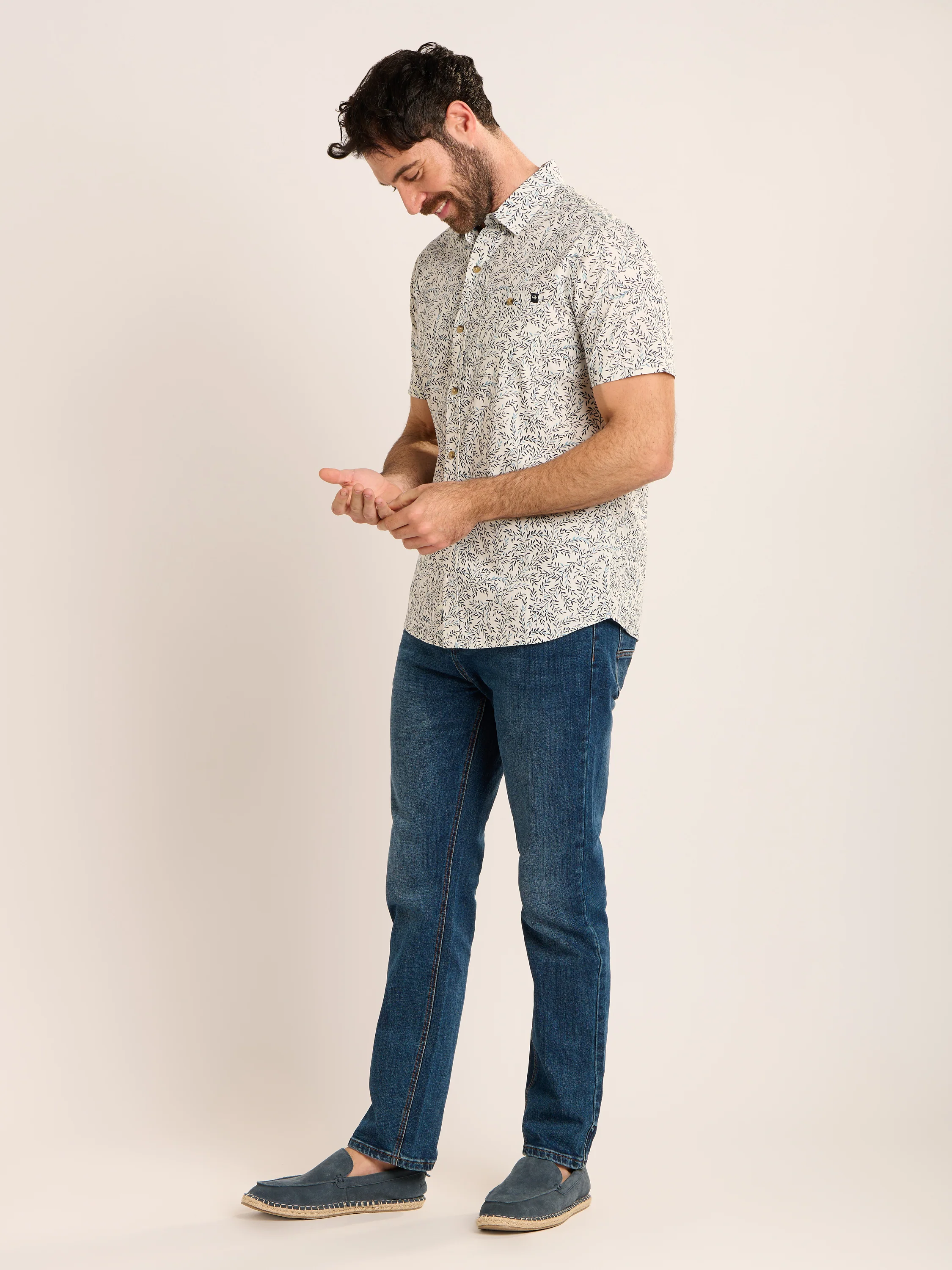 Mappleton Leaves Printed Shirt