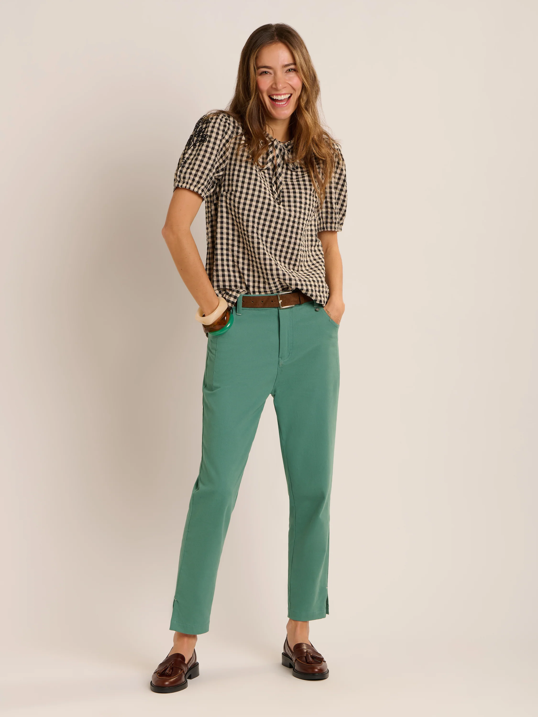 Maria Gingham Blouse - Image 6