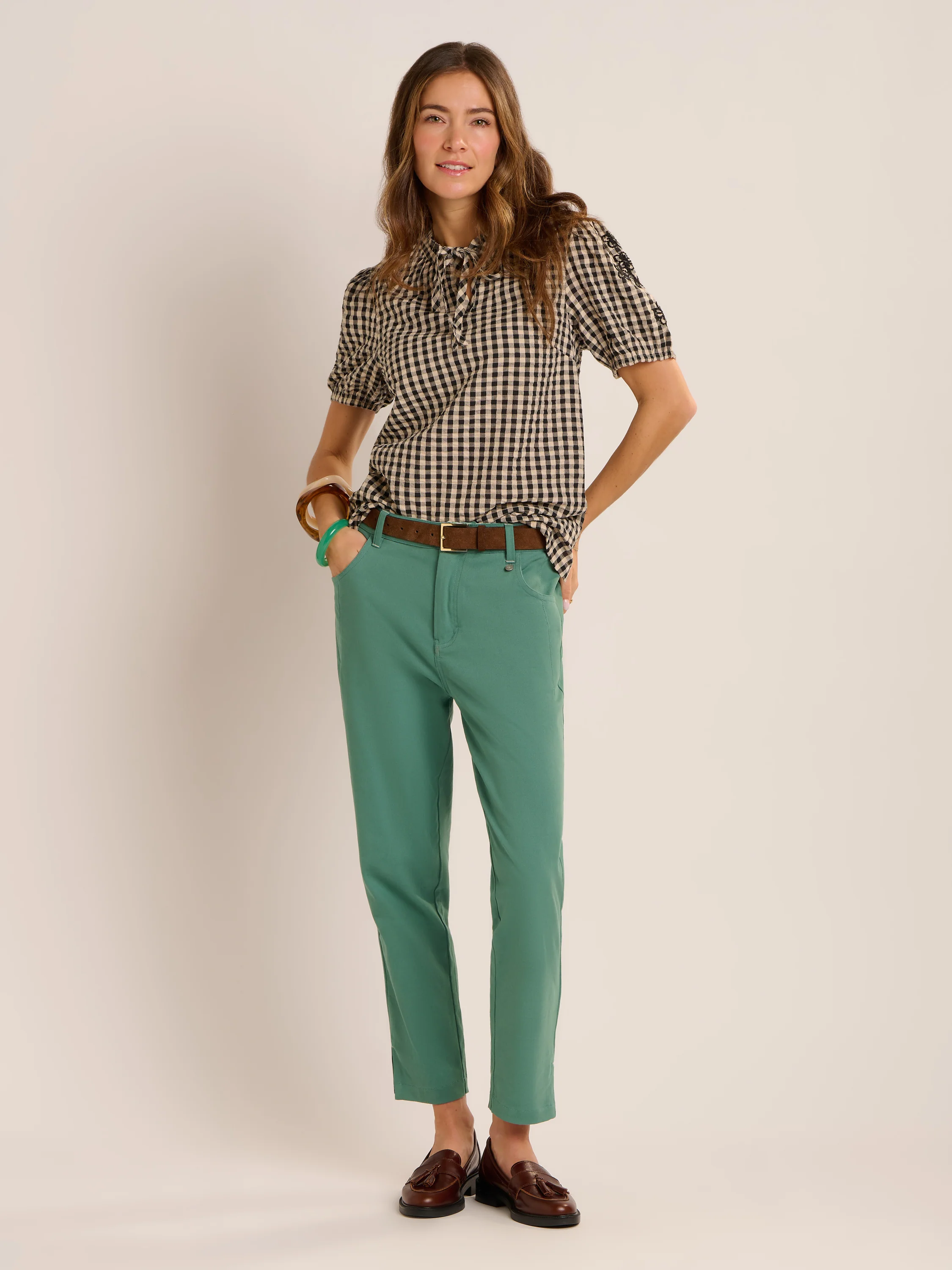 Maria Gingham Blouse - Image 7
