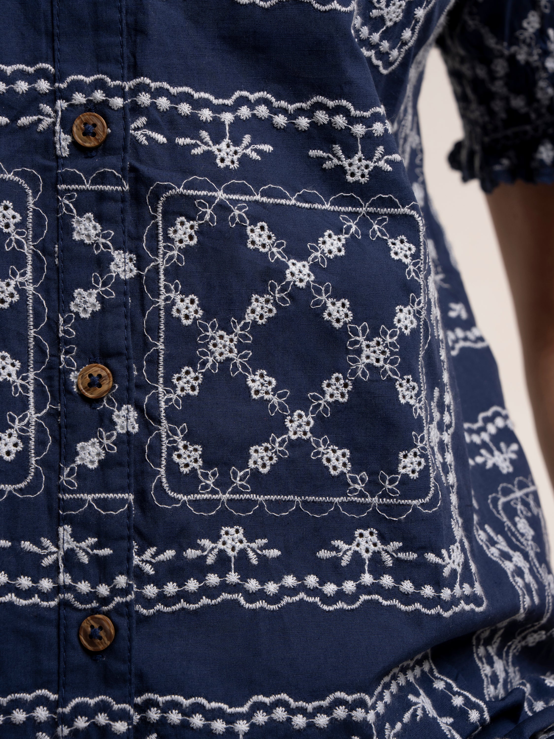 Marine Embroidered Blouse - Image 4