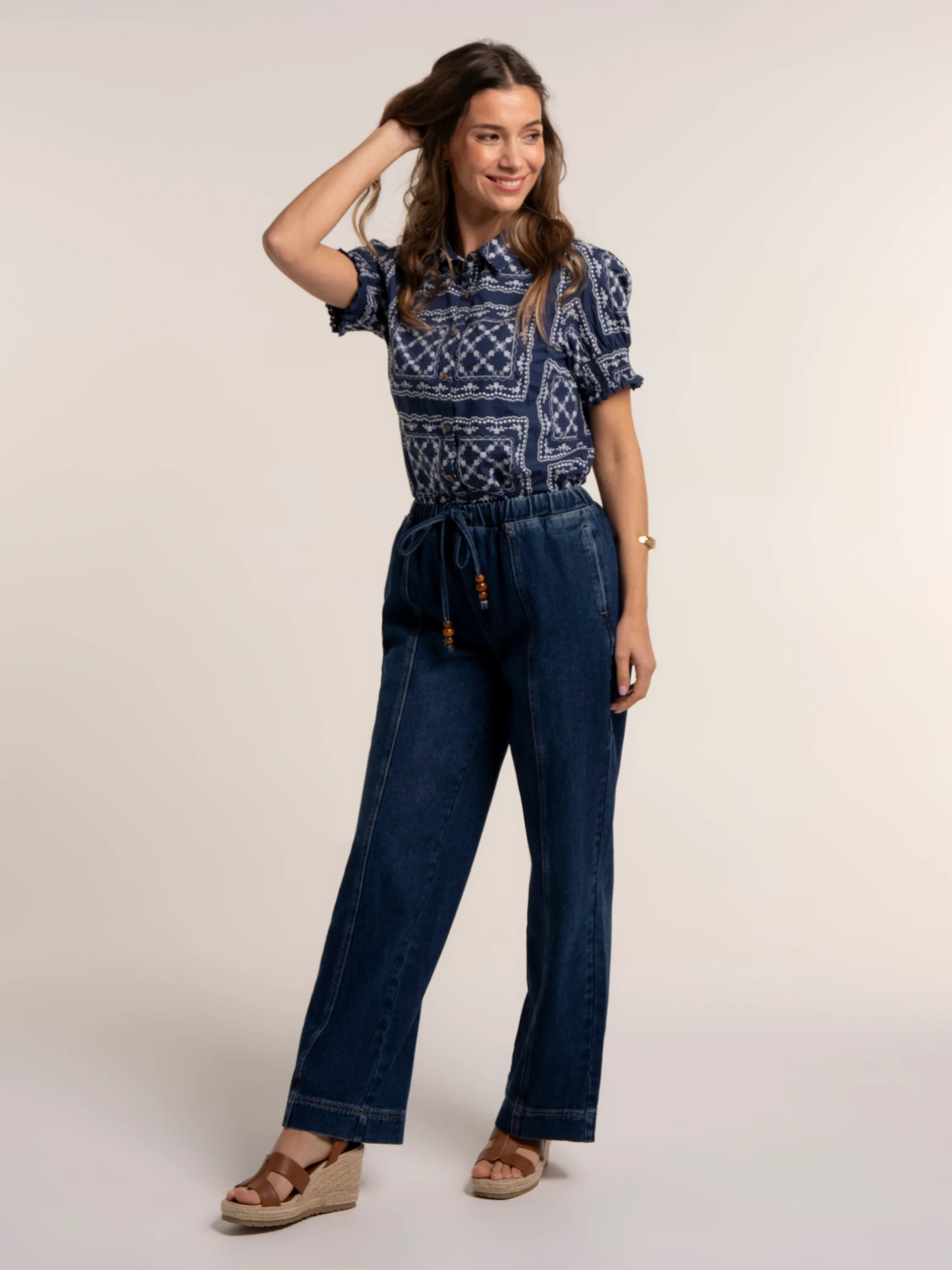 Marine Embroidered Blouse - Image 5