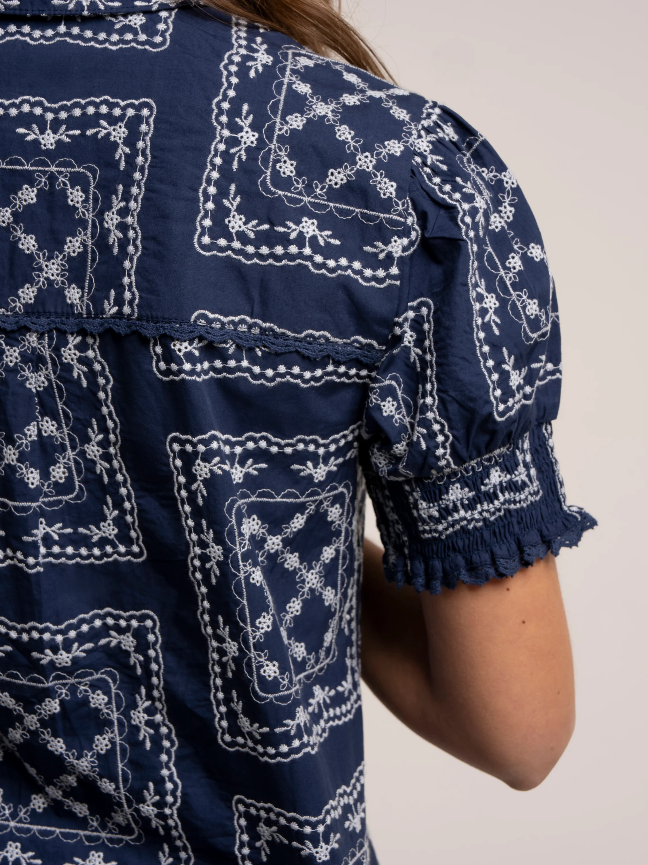 Marine Embroidered Blouse - Image 6
