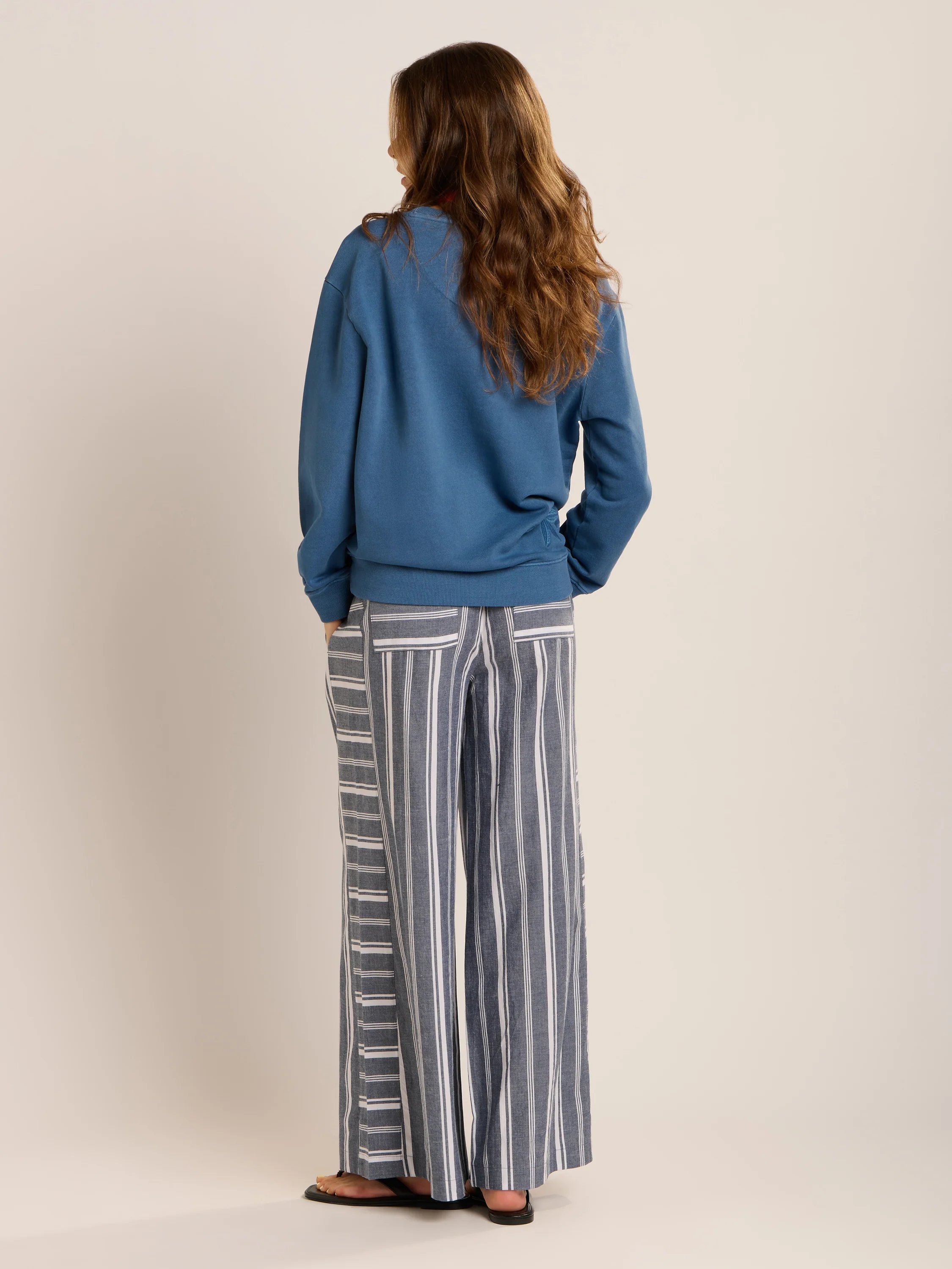 Marlowe Stripe Wide Leg Beach Pants - Image 5