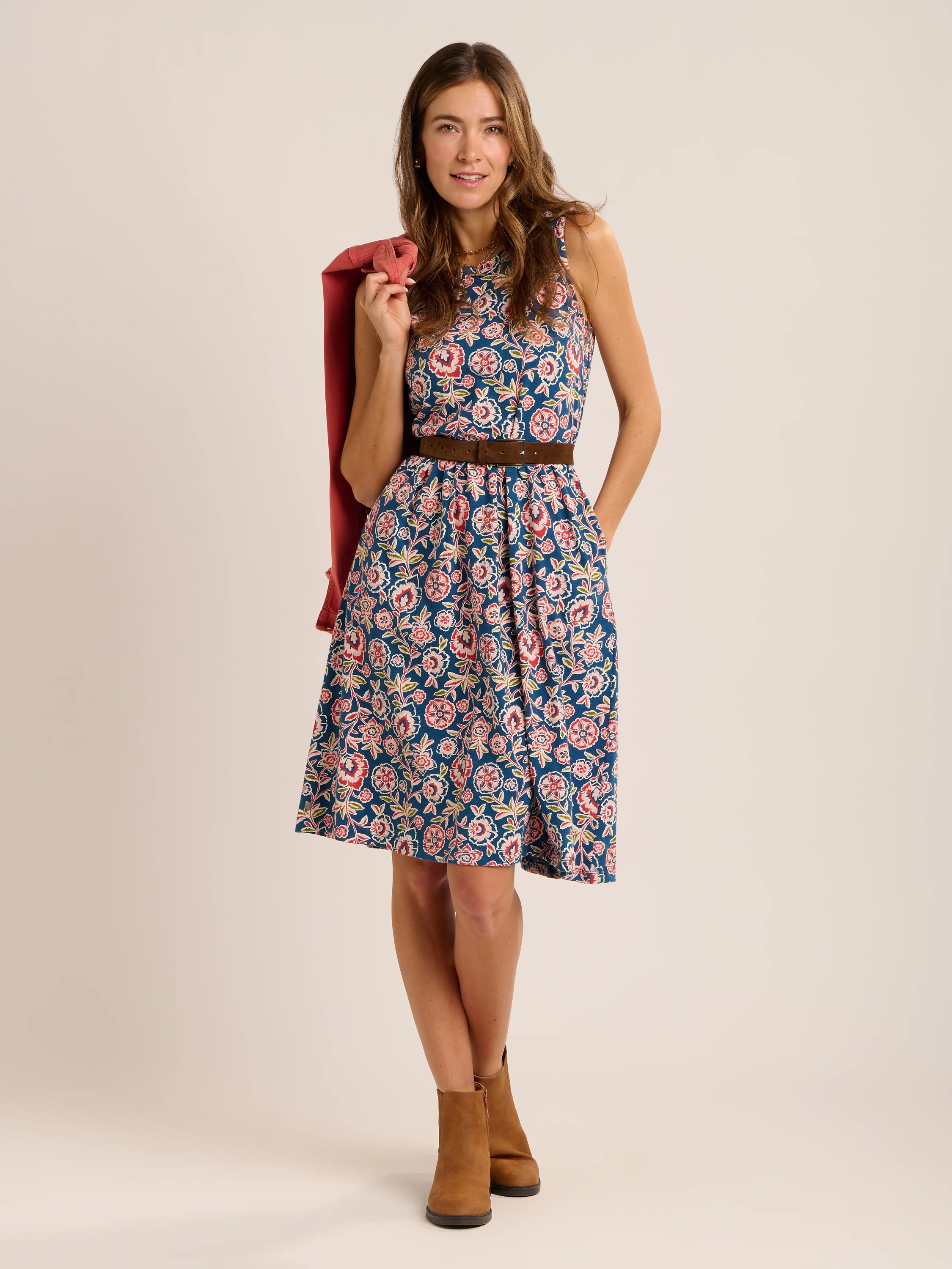 Mary Jersey Knee Length Dress - Image 5