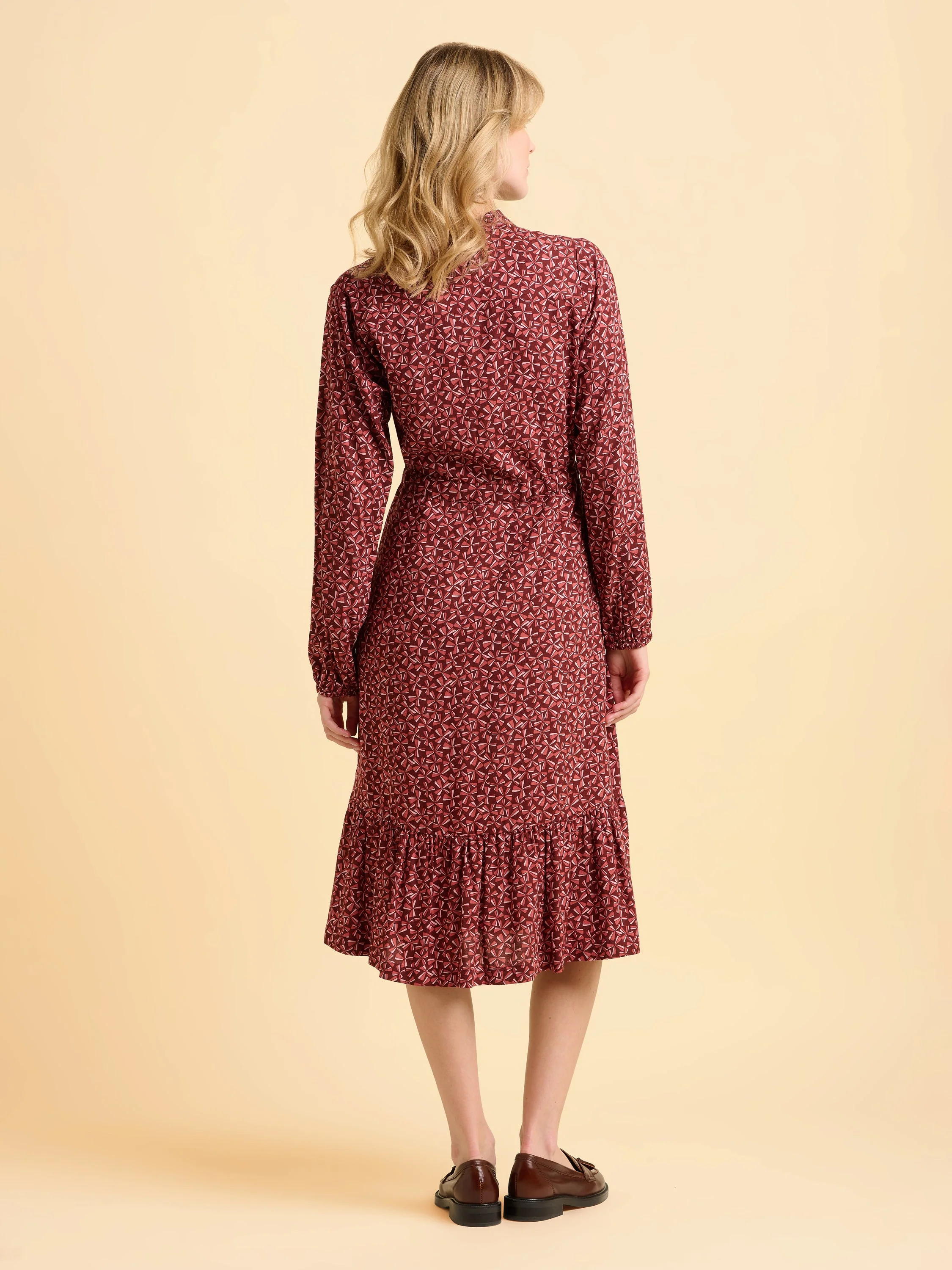 Meadow Burgundy Midi Dress - Image 3