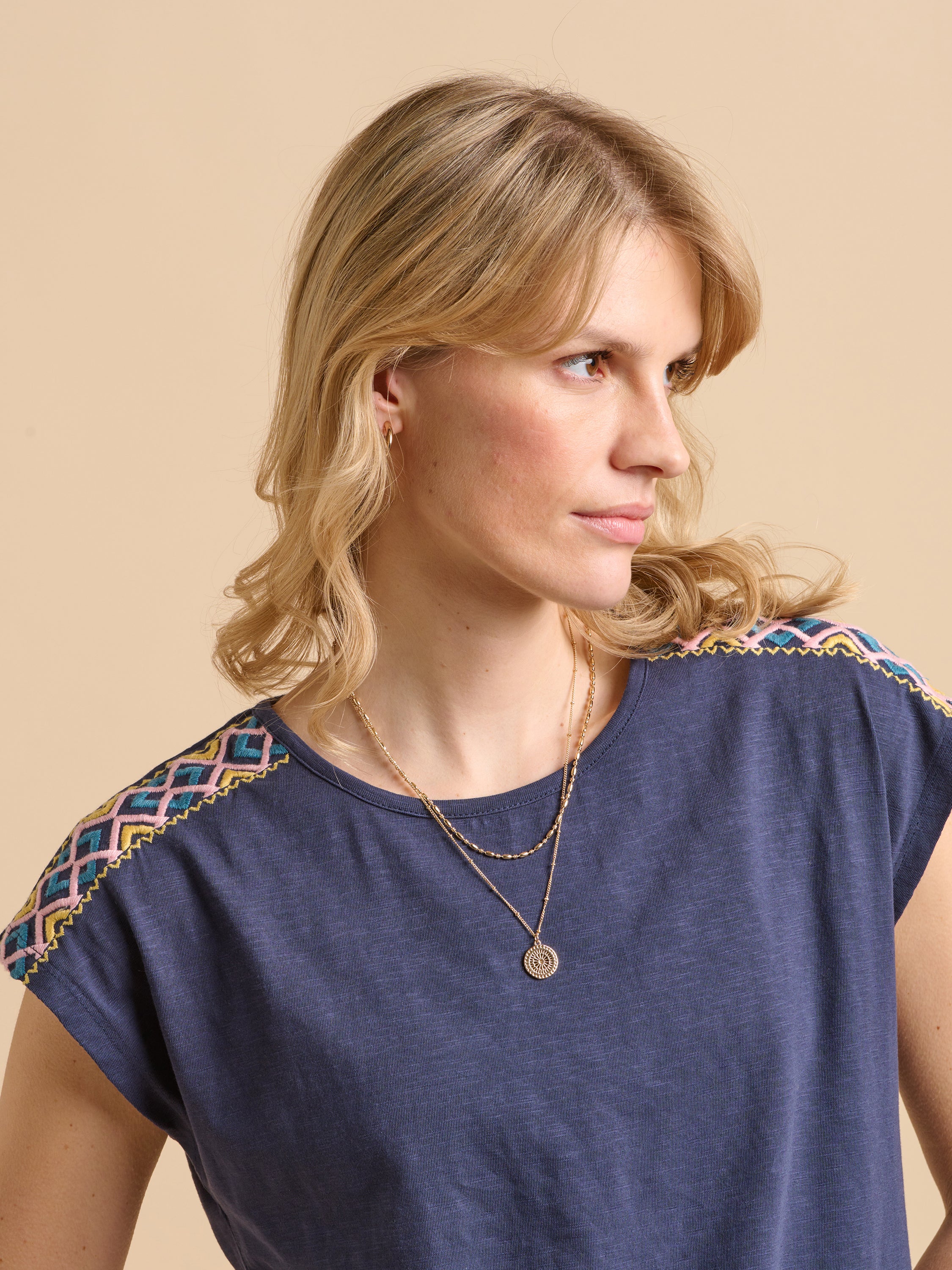 Mia Embroidered T Shirt - Image 5