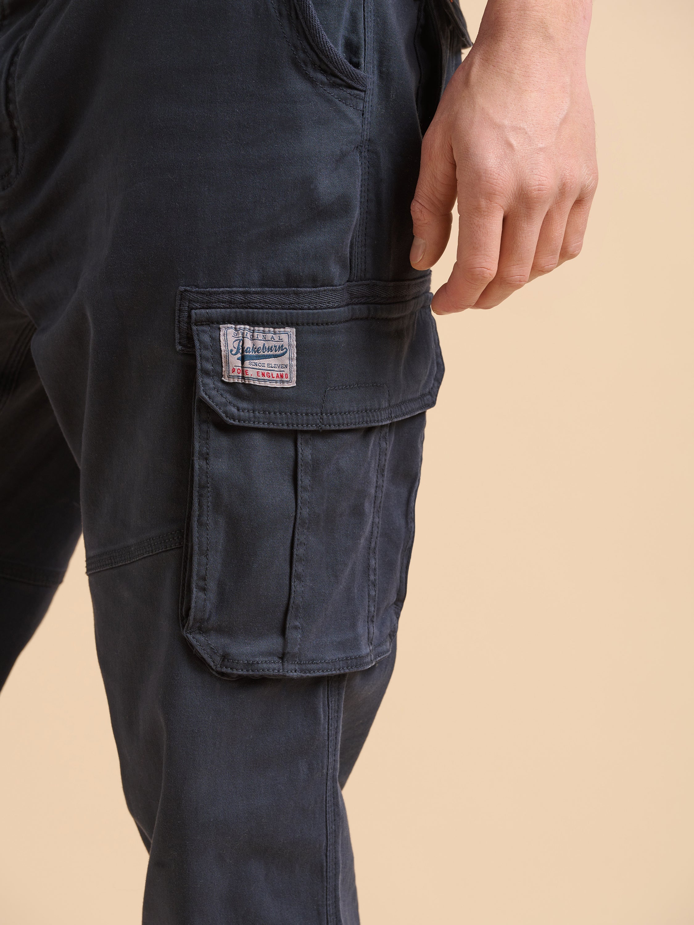 Navy Cargo Trousers - Image 2