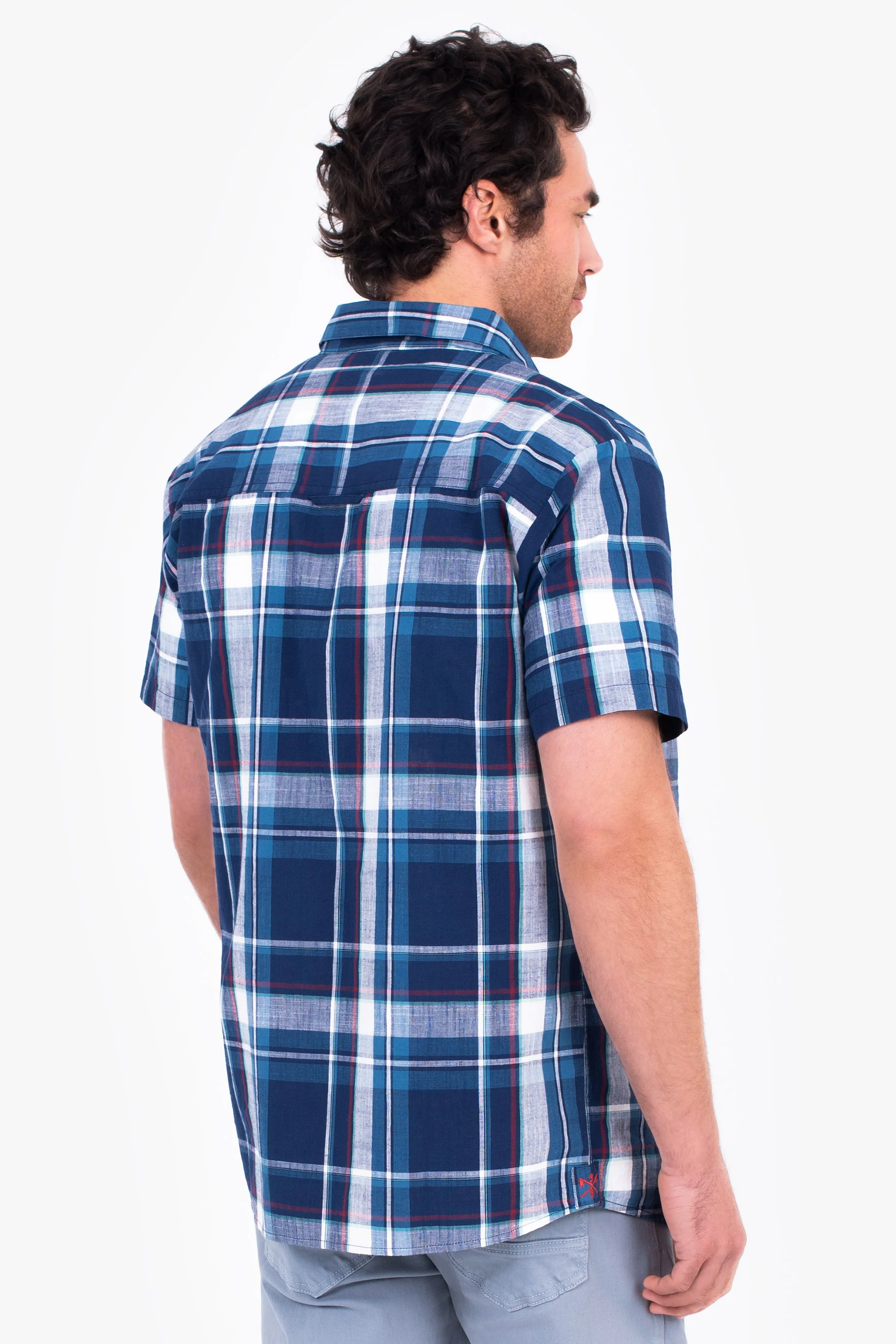 Navy Check Shirt - Image 3