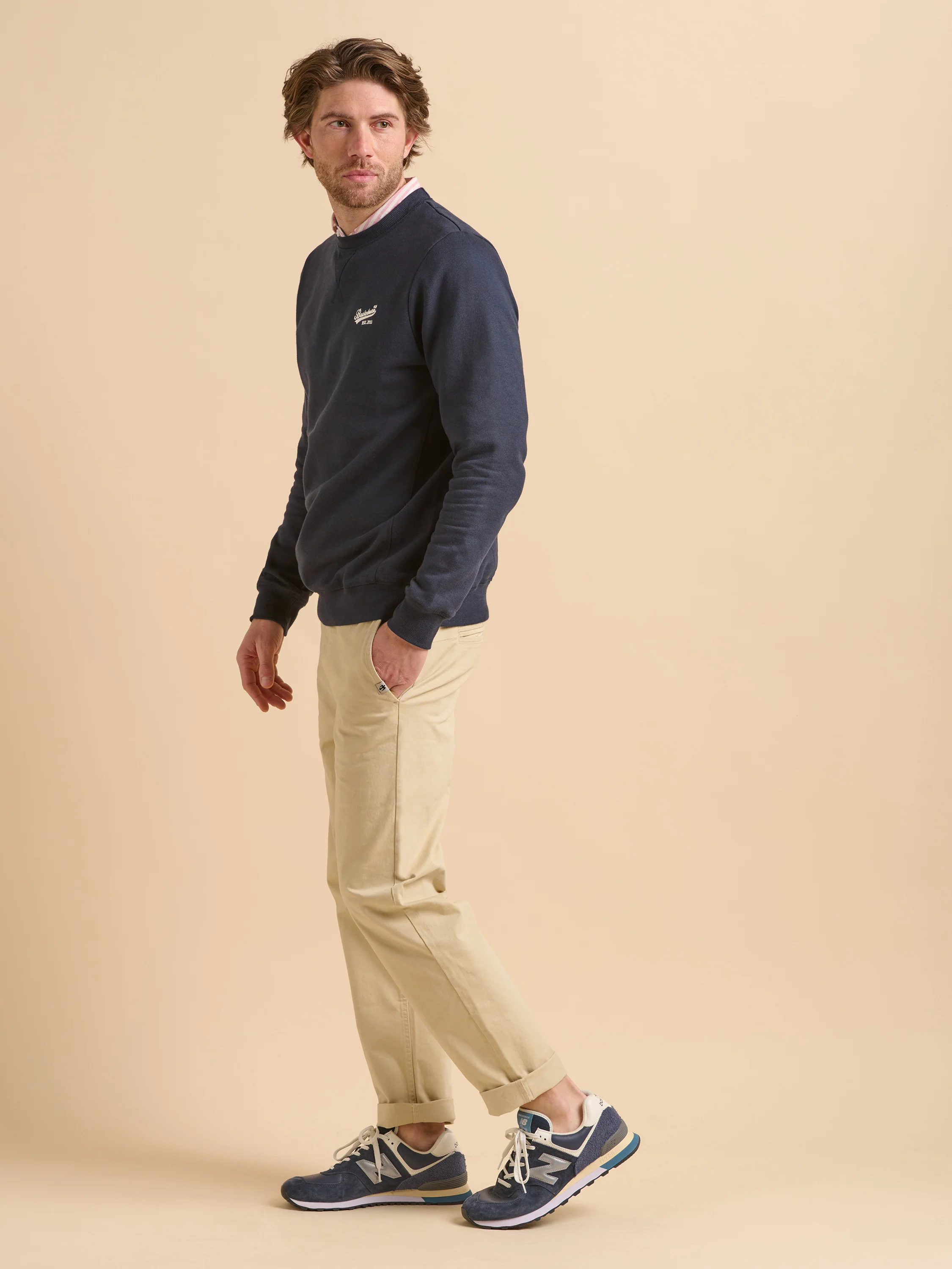 Navy Custom Crew Neck Sweat - Image 3