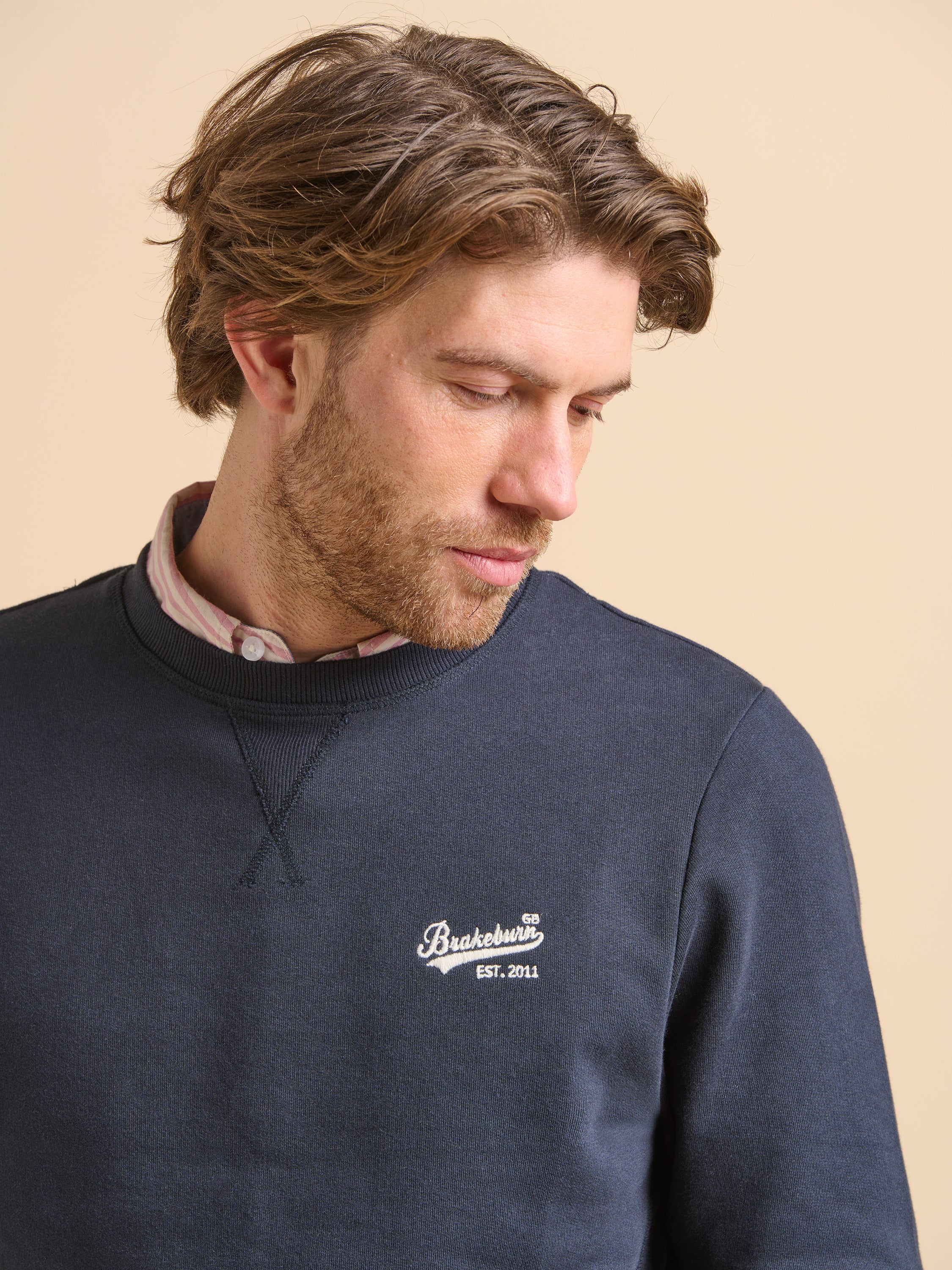 Navy Custom Crew Neck Sweat - Image 5